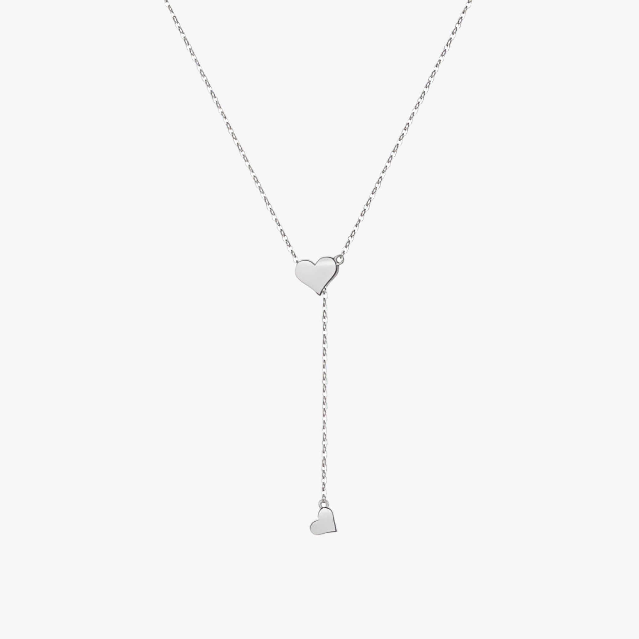 Mia | Justerbart halsbånd - enkelt stiligt - Silvehjerte - women's fashion - {{ product_tags }