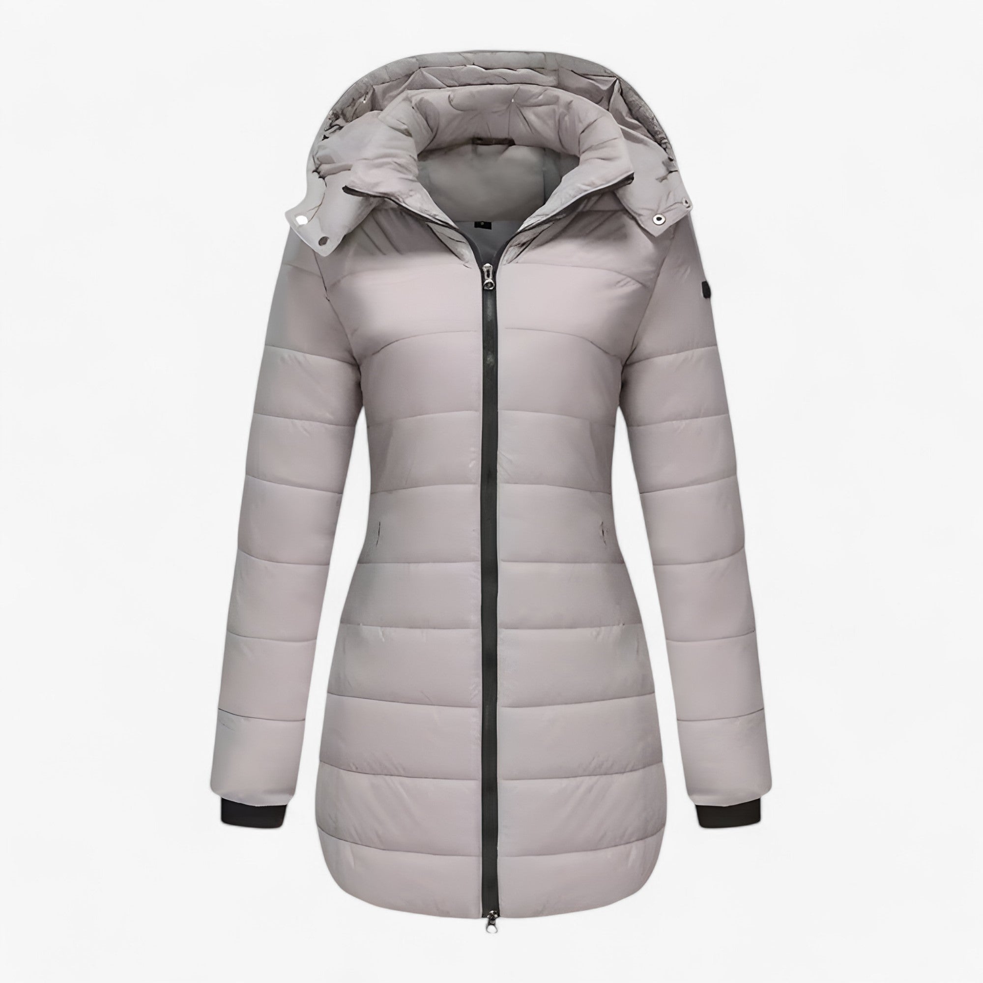 Elena | Lang Parka med Hætte - Ekstremt Varm Vinterjakke - Grå - winter - {{ product_tags }