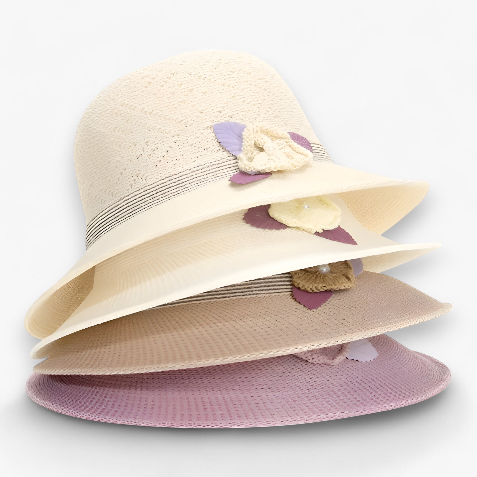 LUNA | Solhat med perleblomster - Stilfuld skygge & beskyttelse - - women's fashion - {{ product_tags }