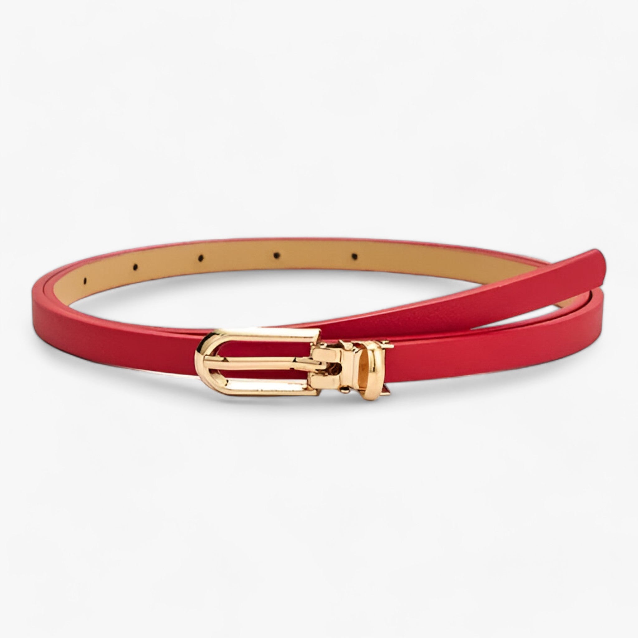 VIVACE | Tyndt bælte - Alsidigt modeaccessory - Rød 105CM - women's fashion - {{ product_tags }