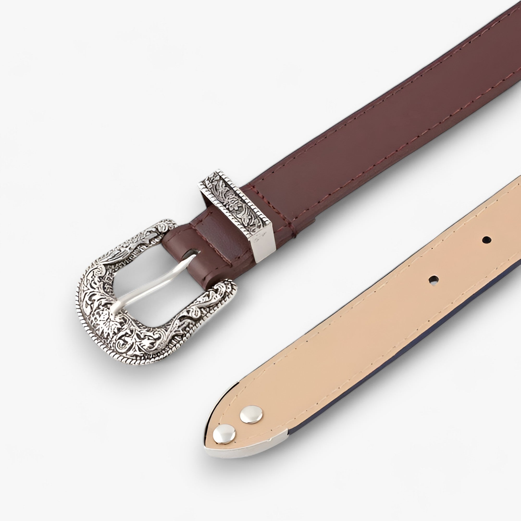 MAVEN | Stilet læderbælte - Vintage-stil & holdbarhed - - men's fashion - {{ product_tags }