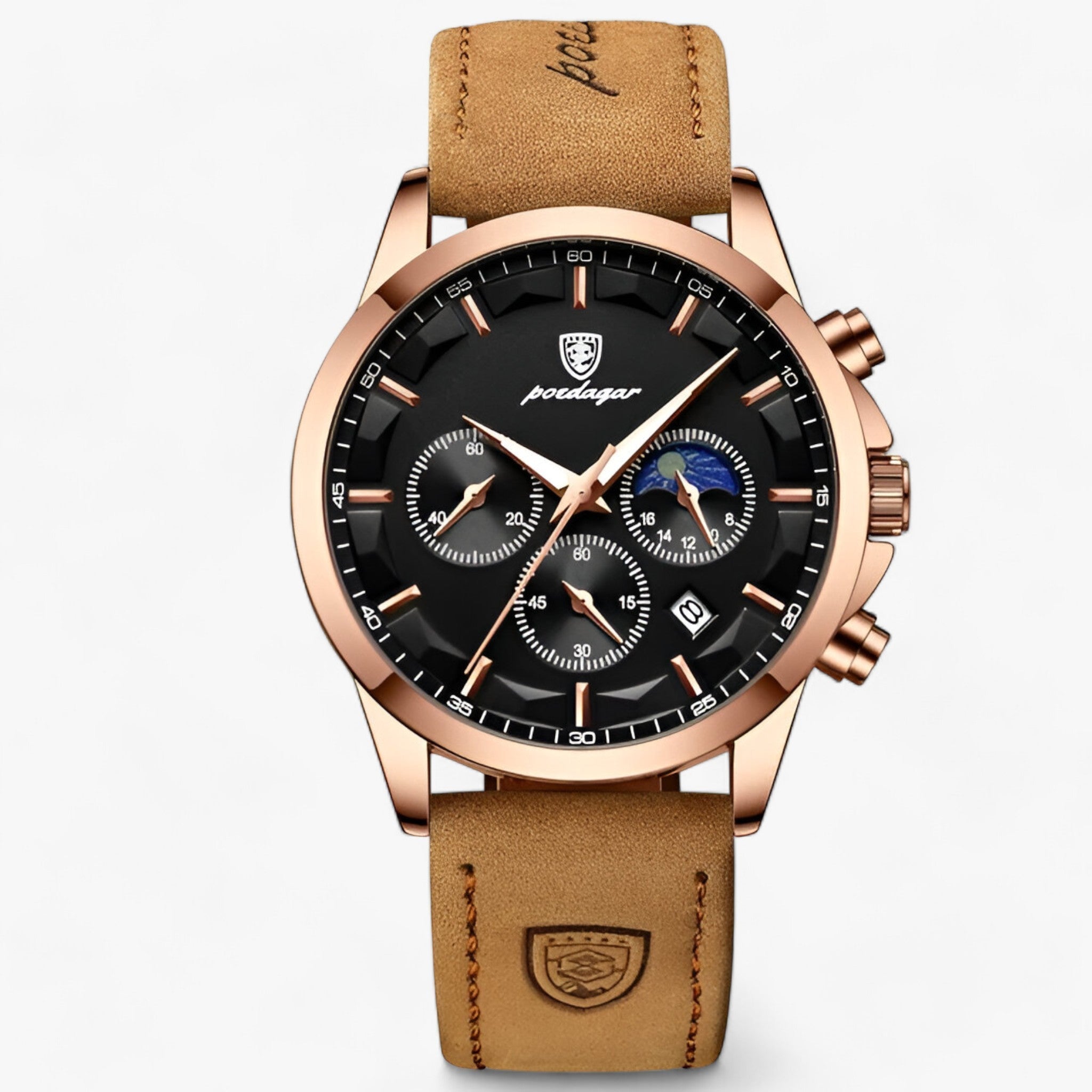 ALEXANDER | Herres luksusur - Stil og Præcision - Roségold Sort L - watches - {{ product_tags }