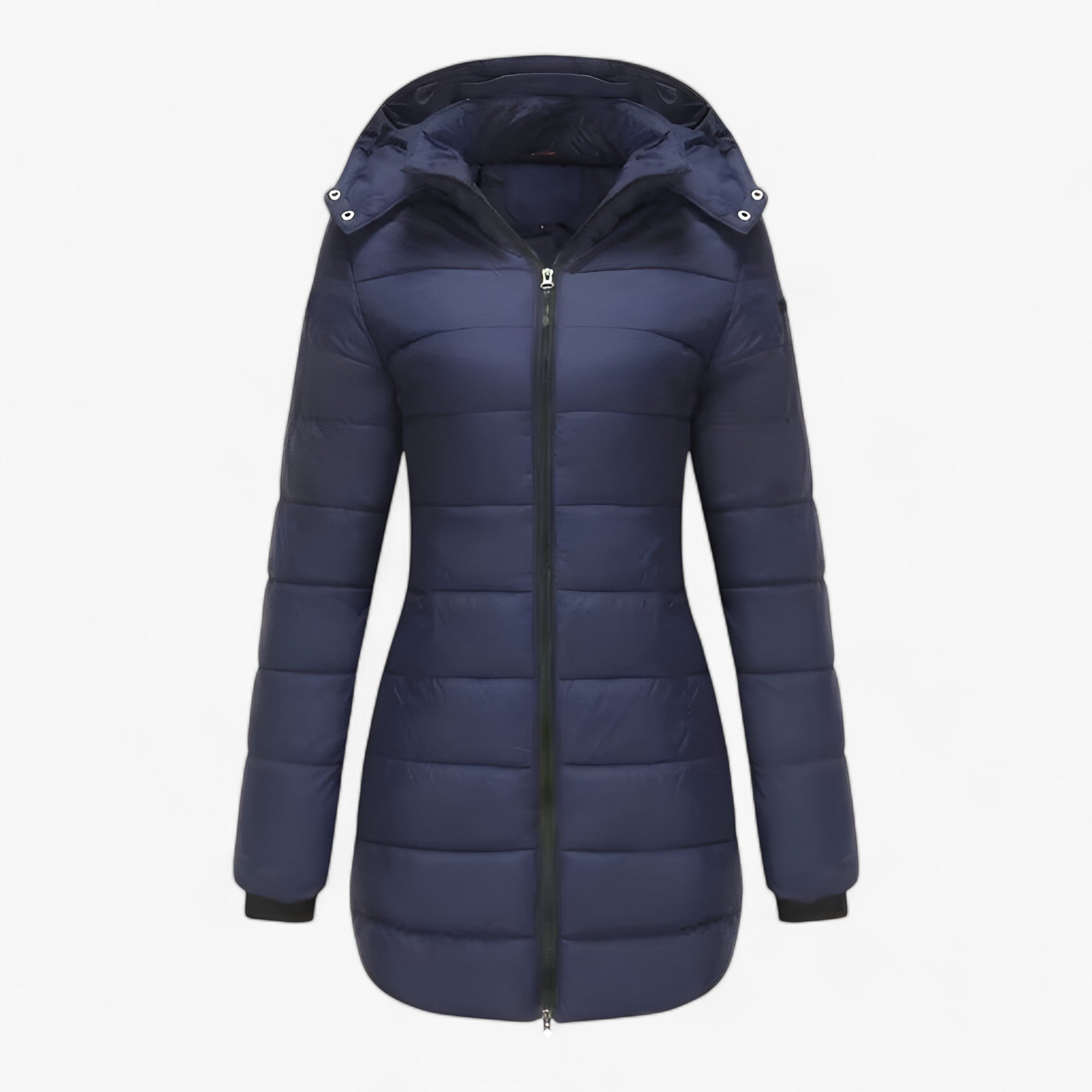 Elena | Lang Parka med Hætte - Ekstremt Varm Vinterjakke - Mørkeblå - winter - {{ product_tags }