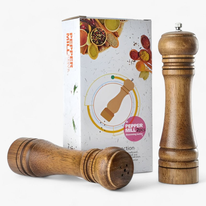 Leeseph | Træ-Krydderkværnssæt - Forener stil og funktionalitet til dit køkken - - house & garden - {{ product_tags }