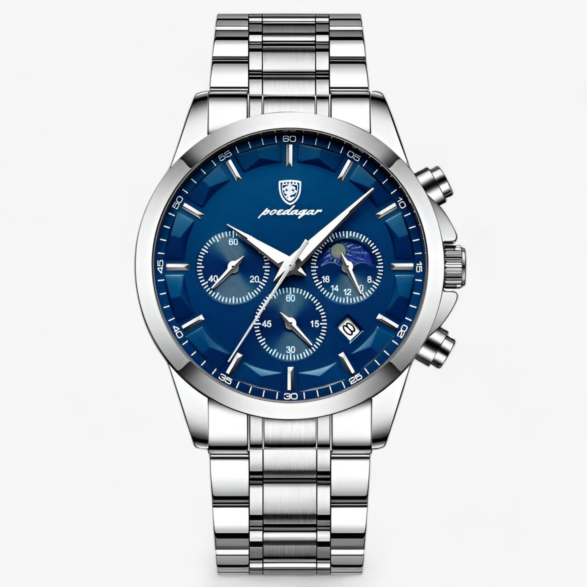 ALEXANDER | Herres luksusur - Stil og Præcision - Sølv Blå S - watches - {{ product_tags }