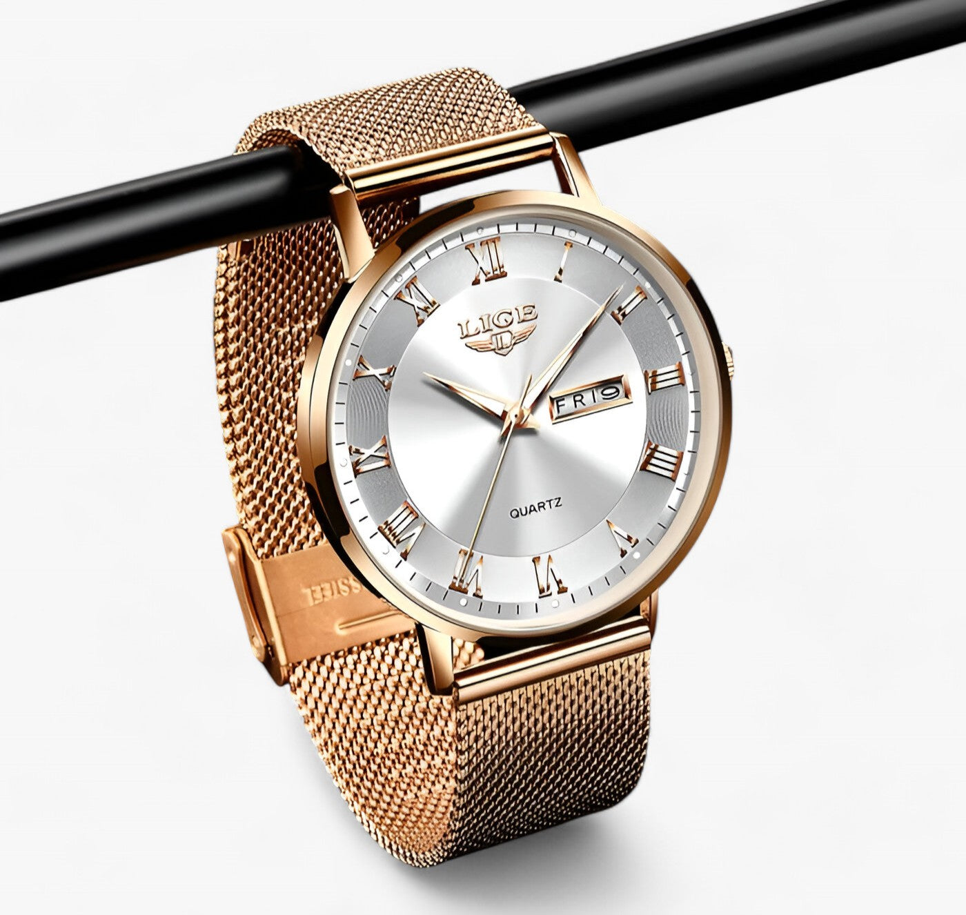LINA - Stål-Mesh Ur - Raffineret tidsmåler til daglig brug - - watches - {{ product_tags }