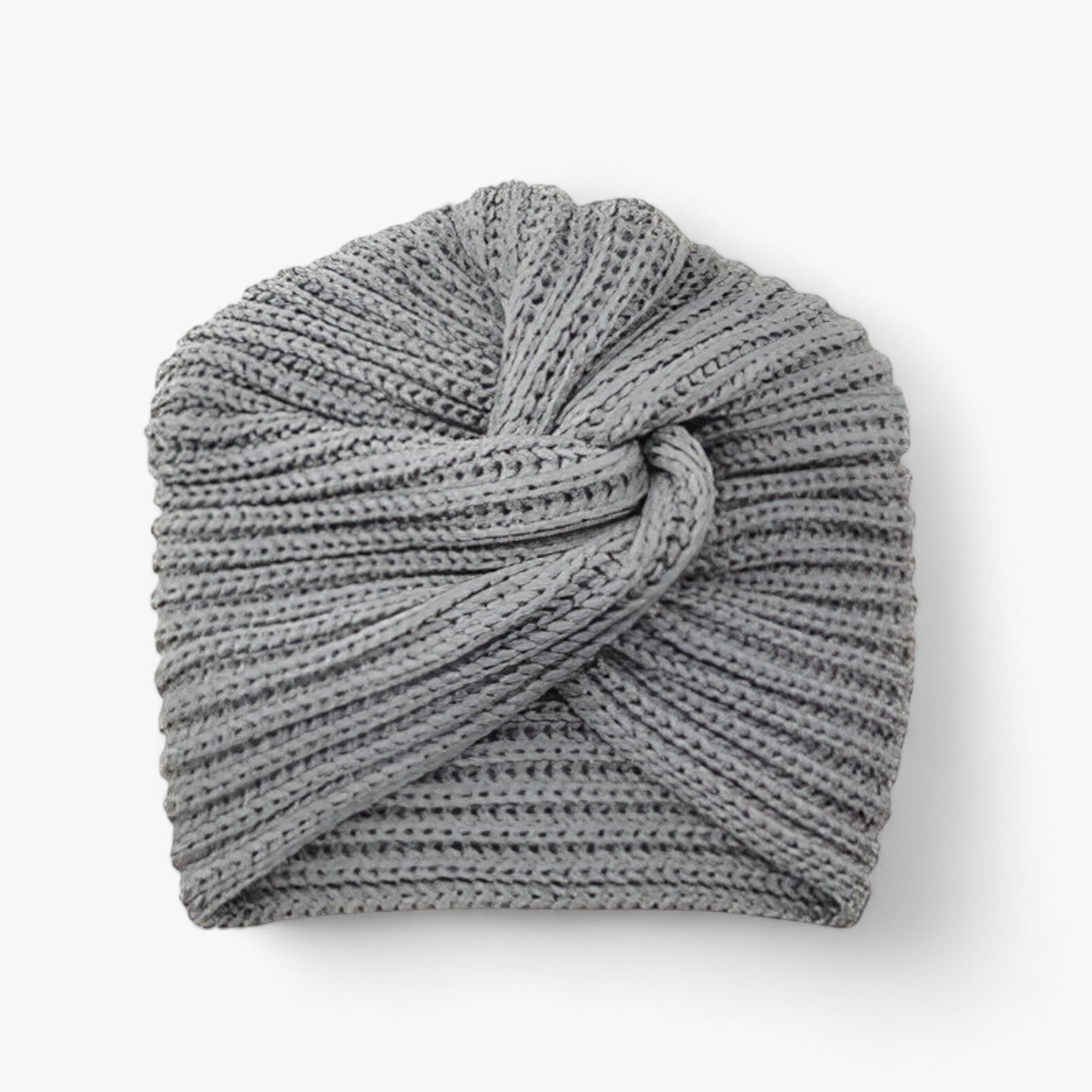 Sara | Strikket turban til kvinder - Elegant komfort i kashmir - Grå - women's fashion - {{ product_tags }
