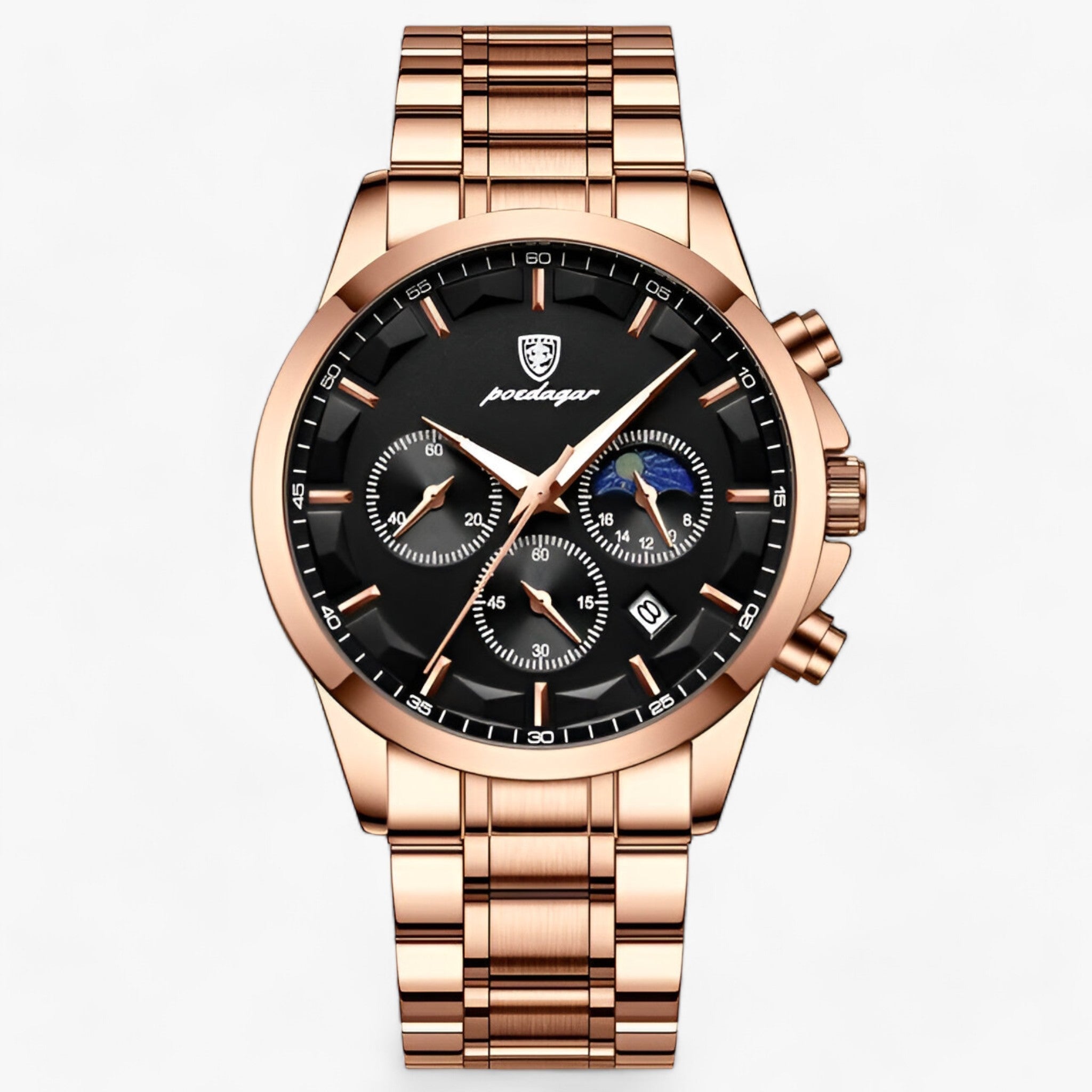 ALEXANDER | Herres luksusur - Stil og Præcision - Roségold Sort S - watches - {{ product_tags }
