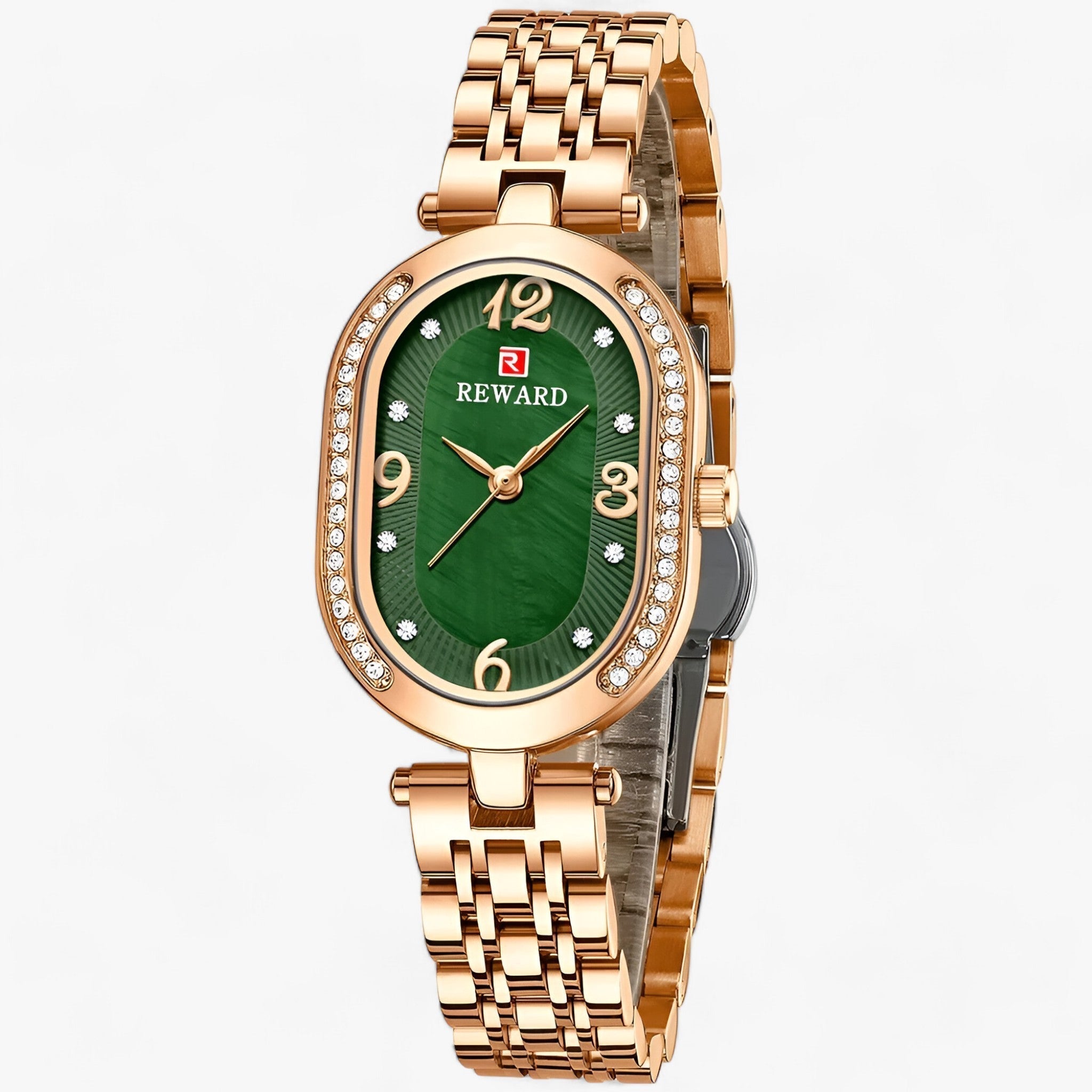 GISELA | Luksus kvartsur - Graceful og praktisk til hverdagen - Guld Grøn - watches - {{ product_tags }