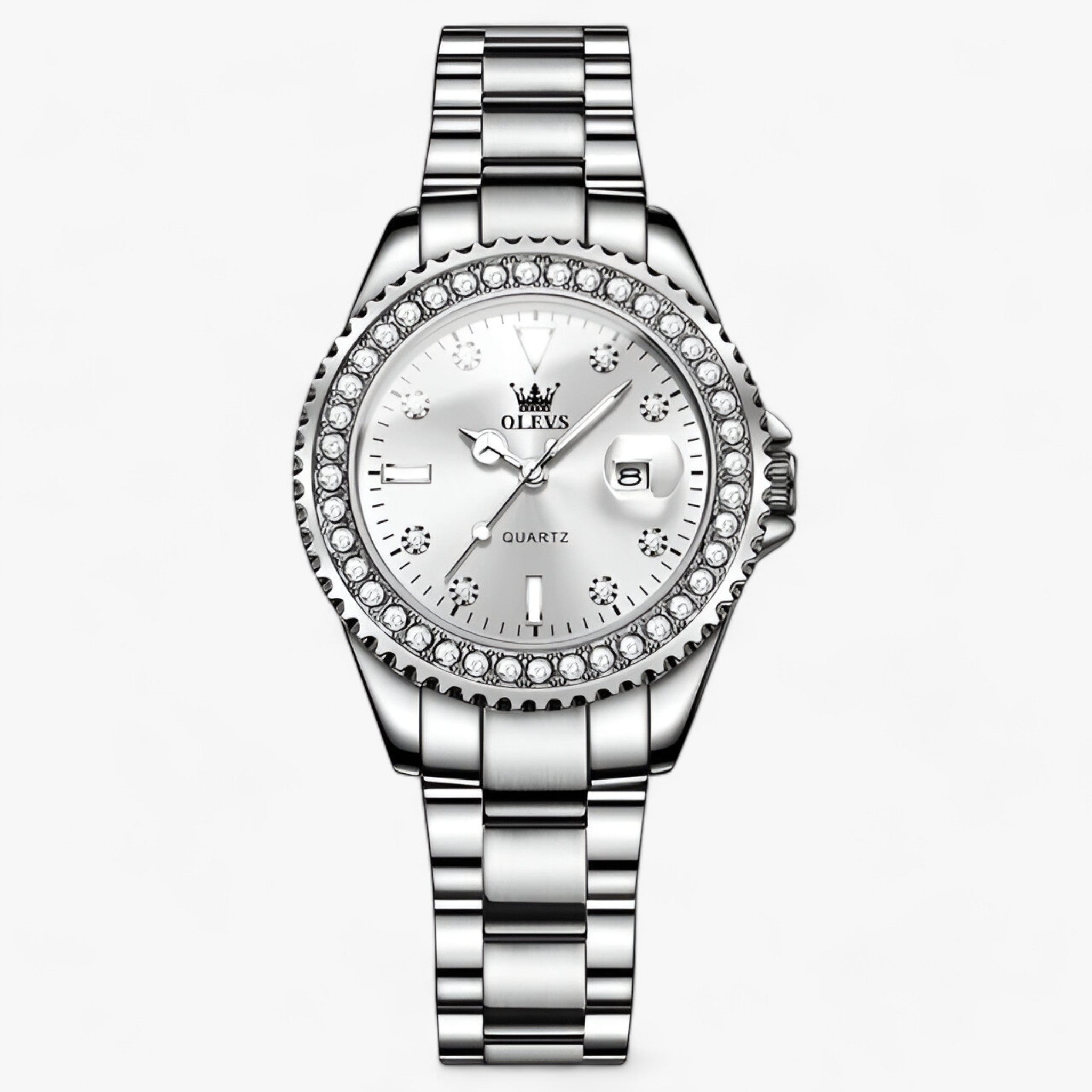 ELKE | Damernes modeur - Minimalistisk design med moderne funktioner - Sølv Hvid-GDBB - watches - {{ product_tags }