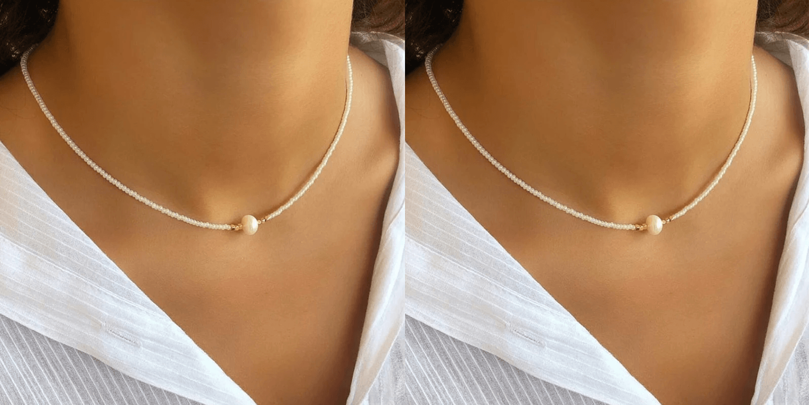 Pocket Pearl™ - Halskæde med naturlige perler 1+1 GRATIS - - women's fashion - {{ product_tags }
