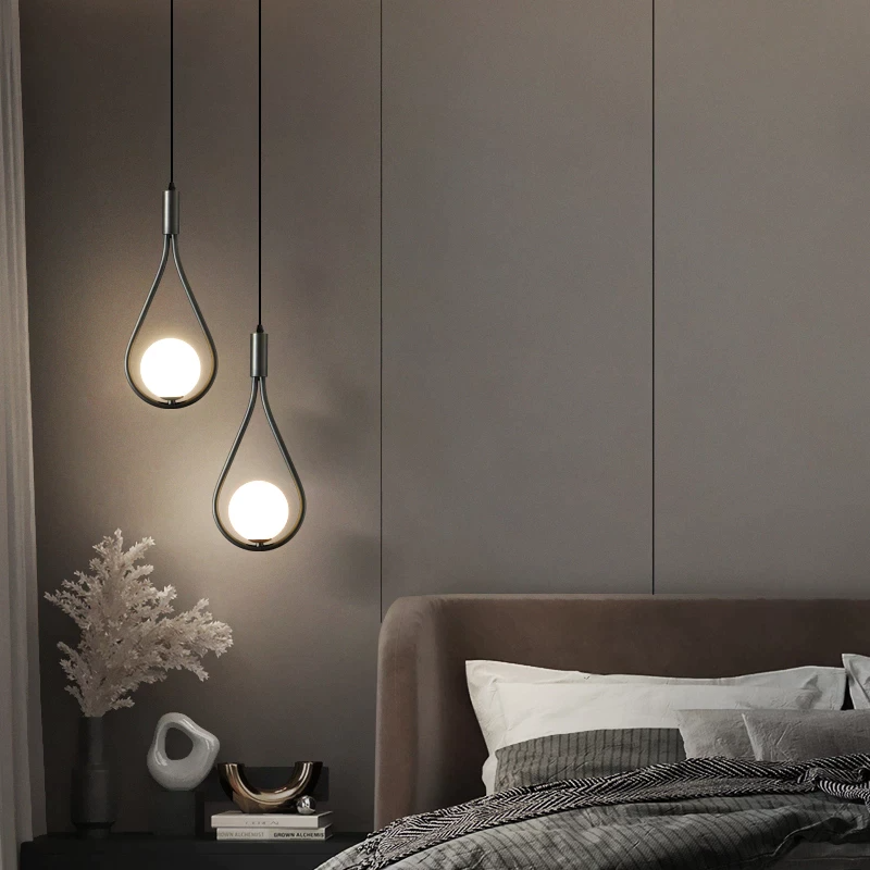 Nowoczesna lampa wisząca nordycka, złota lub czarna 4