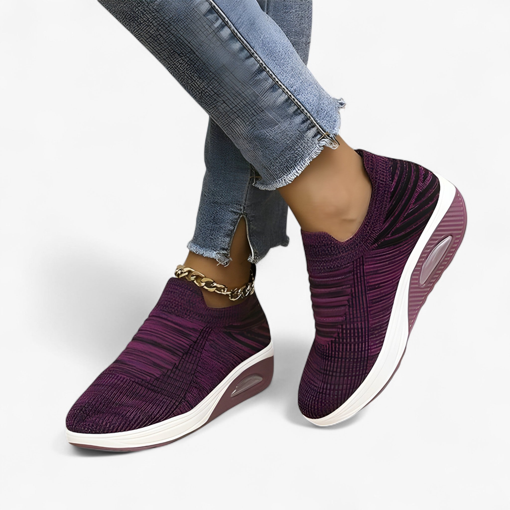 Natasha | Slip-In Sneakers – Komfort Hele Dagen, Uden Besvær - Lilla - shoes - {{ product_tags }