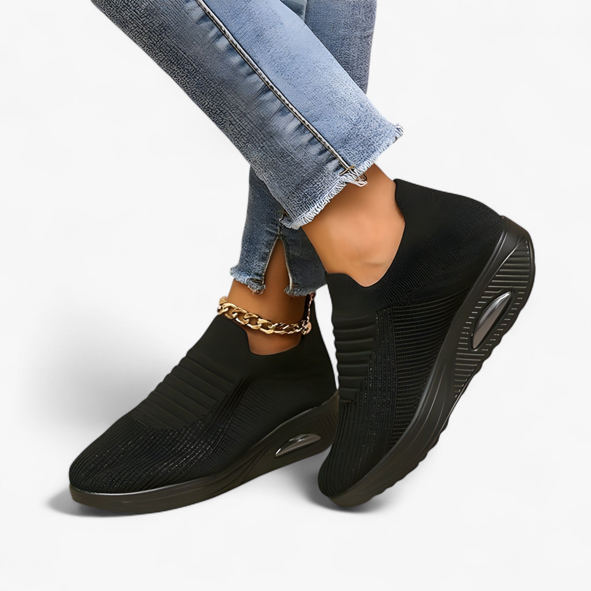 Natasha | Slip-In Sneakers – Komfort Hele Dagen, Uden Besvær - Sort - shoes - {{ product_tags }