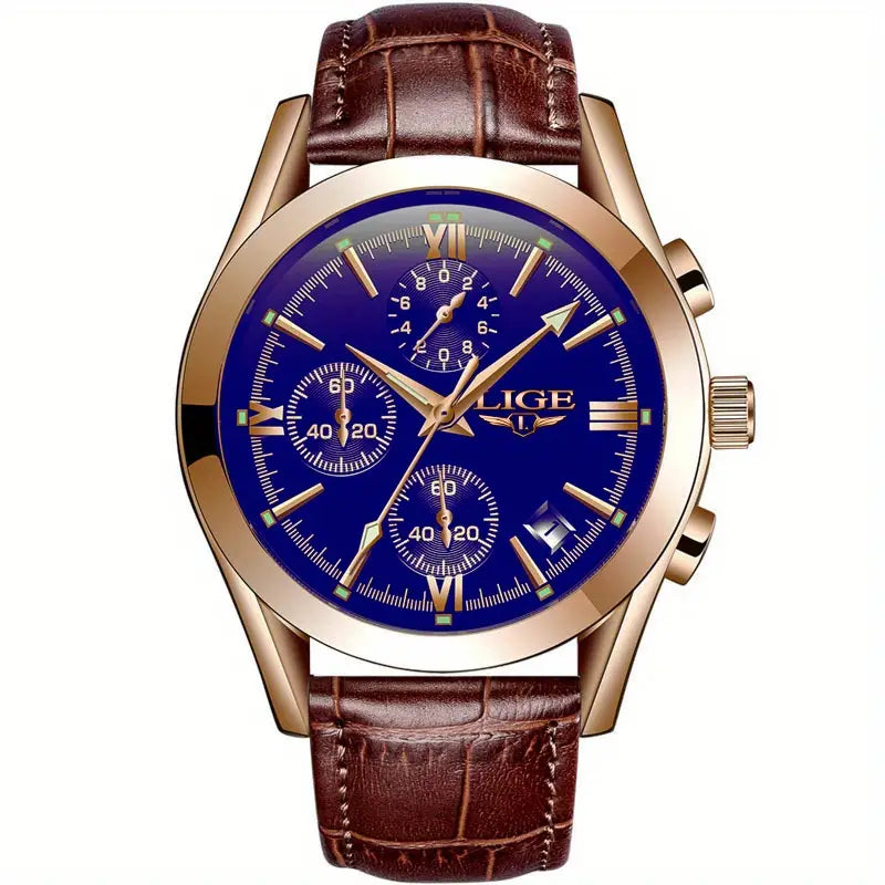 QuartzWatch™ - luksuriøst militærur - Pink Guld Blå - watches - {{ product_tags }