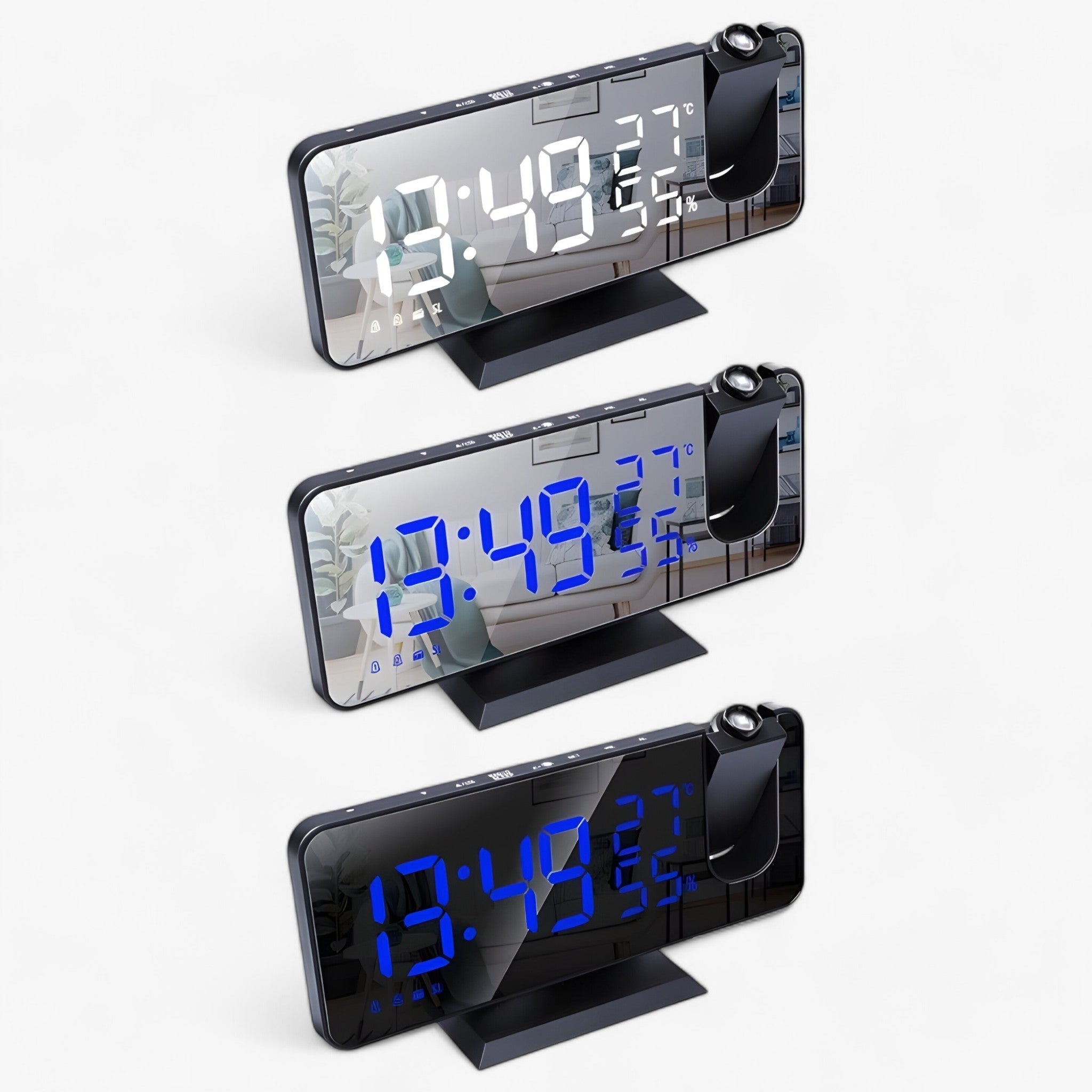 Aton | Intelligent Alarmklokke - FM Radio og LED-Display med 180° Projektion af Klokken - - gadgets - {{ product_tags }