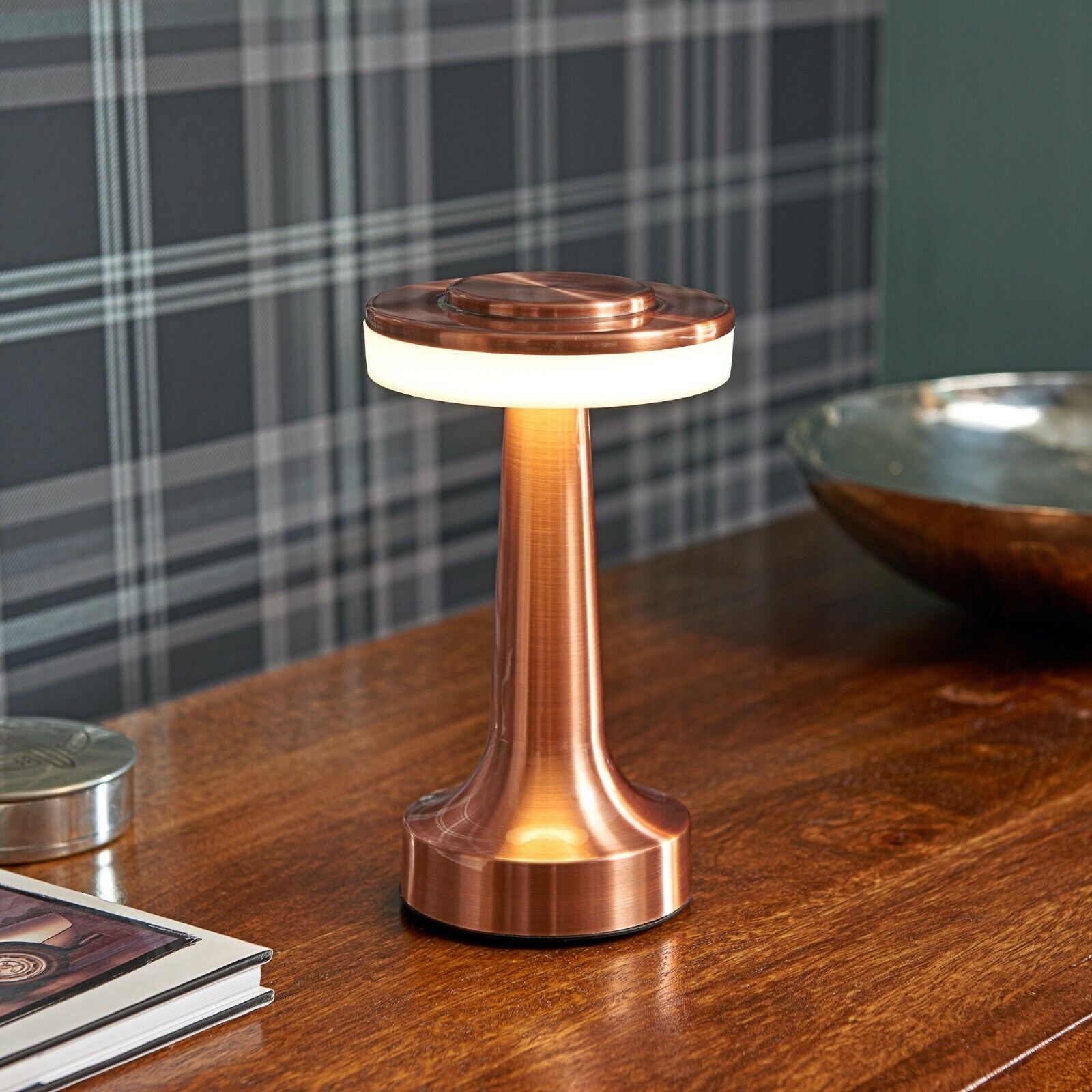 RetroGlow | Retro Bar Bordlampe - Roséguld - house & garden - {{ product_tags }