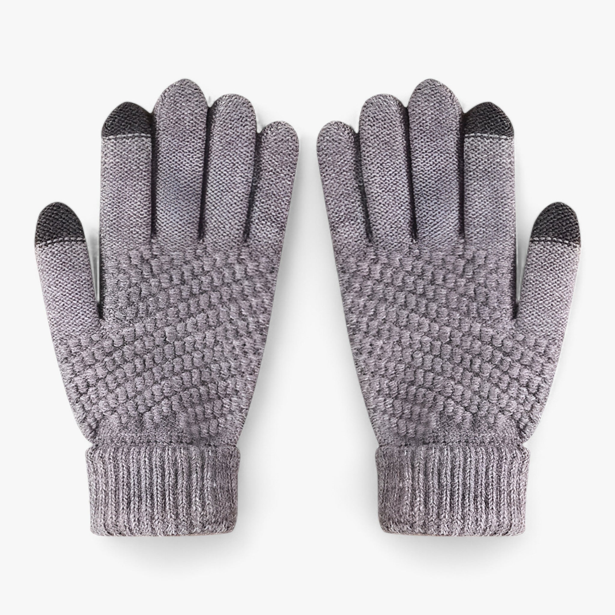 Casey | Plastikhandsker - Helfingersnit og grebsliste til vinteren - grå En størrelse - winter - {{ product_tags }