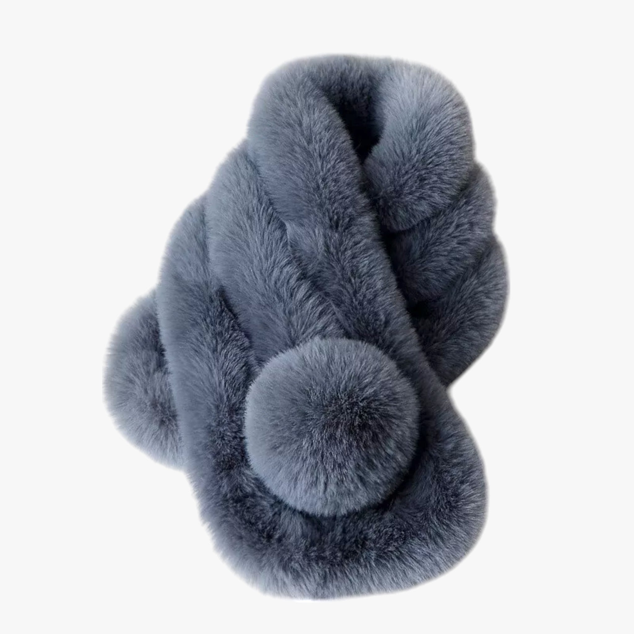 Fiona | Snøskala af kaninpels Efterår-Vinter - Komfortabel og elegant varme - Mørk Grå 60-80cm - women's fashion - {{ product_tags }