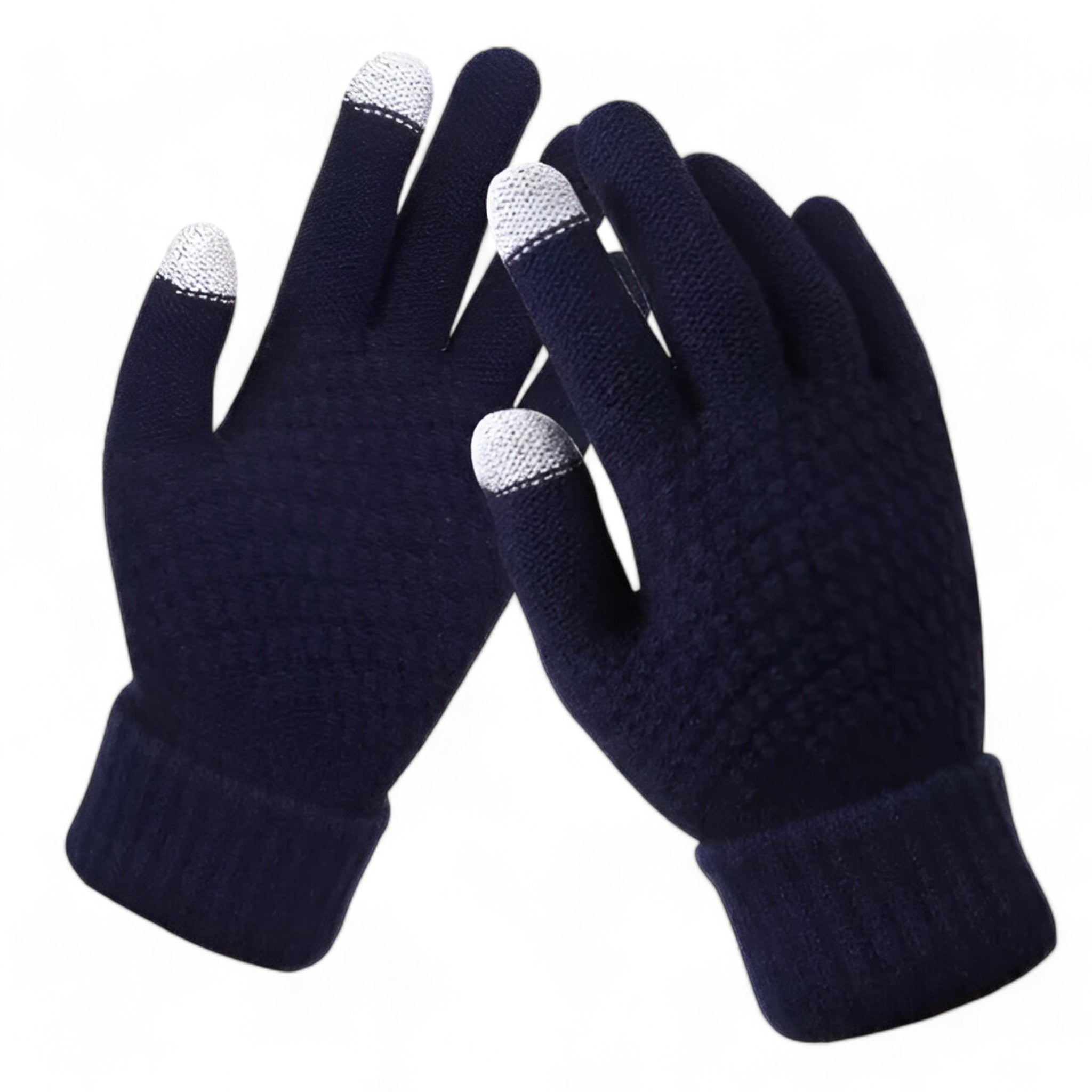 Casey | Plastikhandsker - Helfingersnit og grebsliste til vinteren - mørkeblå En størrelse - winter - {{ product_tags }