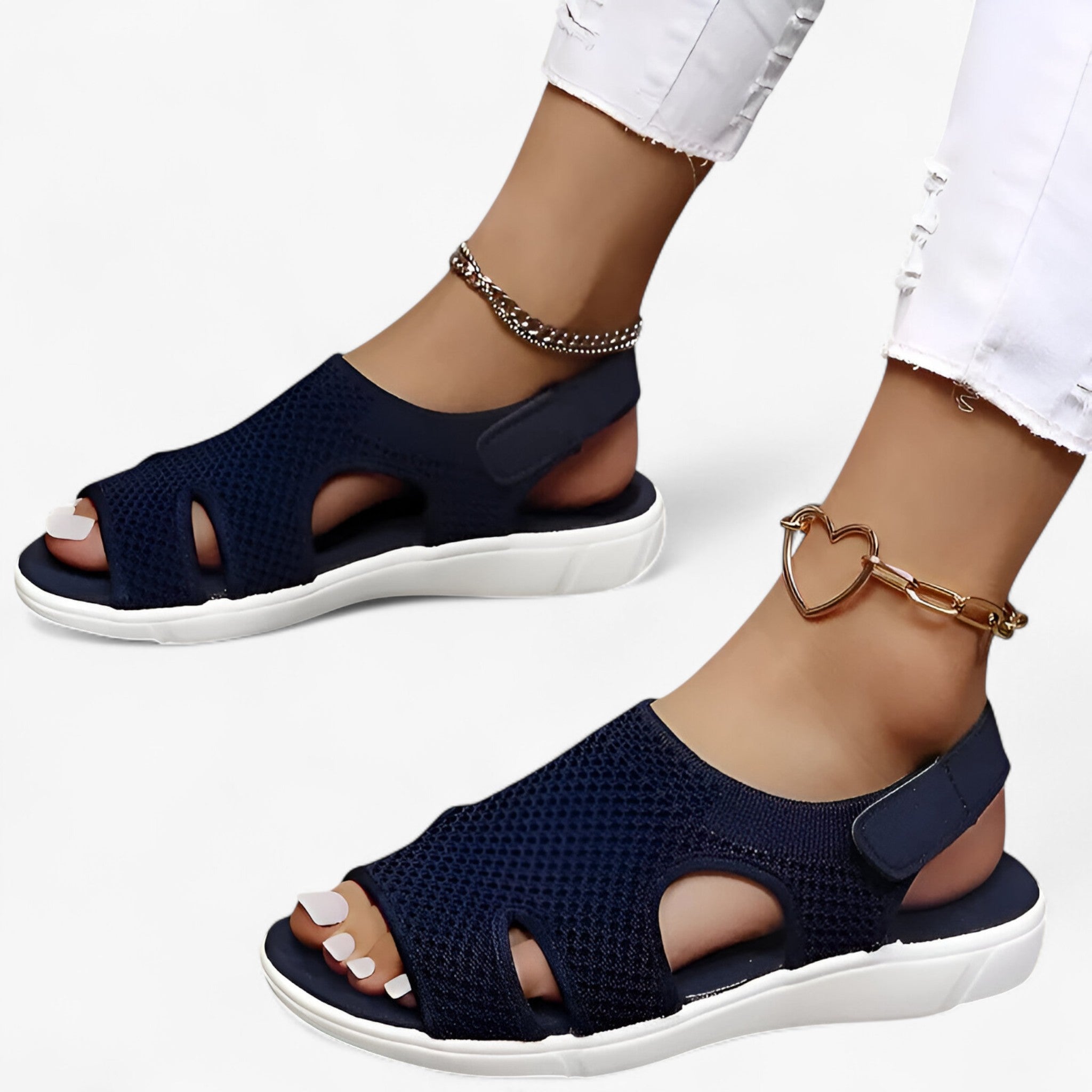 Nova | Sandaler til sommeren i åben mesh - Trendy og komfortable - - shoes - {{ product_tags }