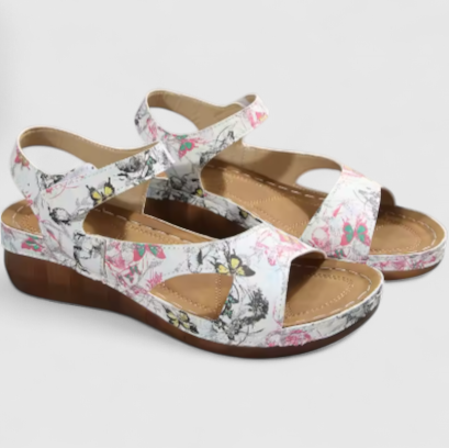 Amira | Damesasandaler Komfort Letvægts med Lav Hæl - Blomster - Amira | Damesasandaler Komfort Letvægts med Lav Hæl - €25 - {{ product_tags }