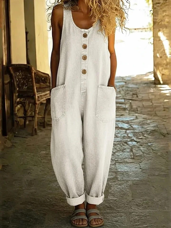 Nancy | Vintage Vasket Bomuldsdenim Overalls