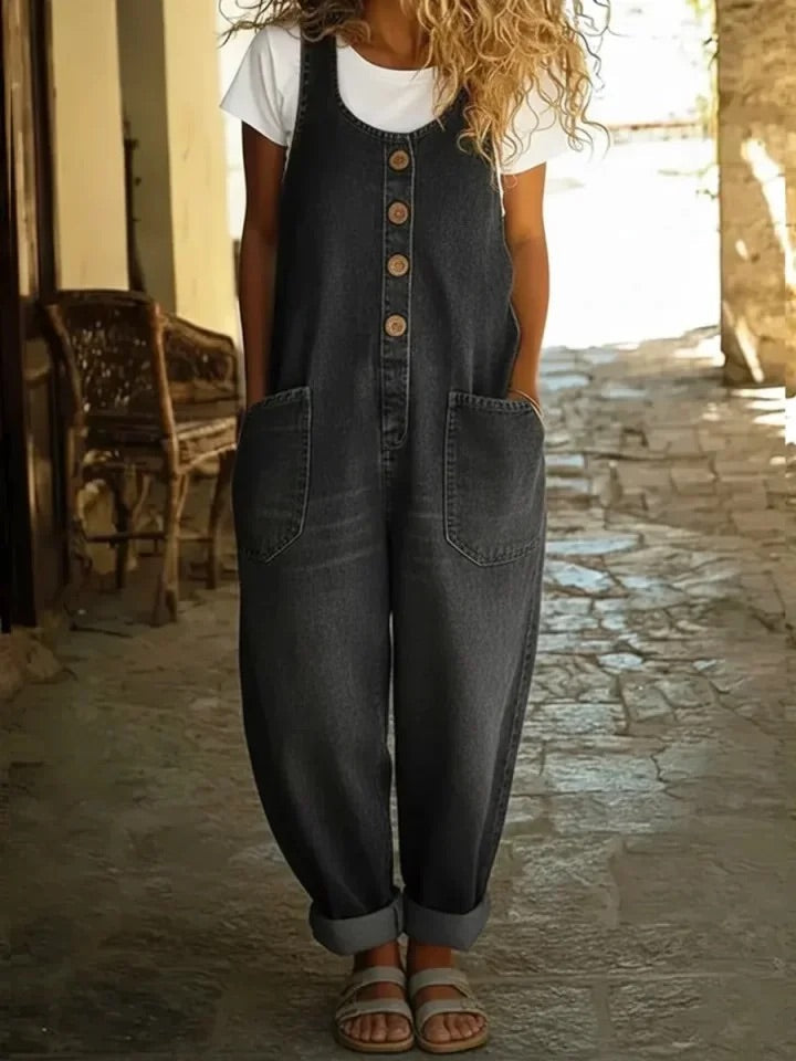 Nancy | Vintage Vasket Bomuldsdenim Overalls