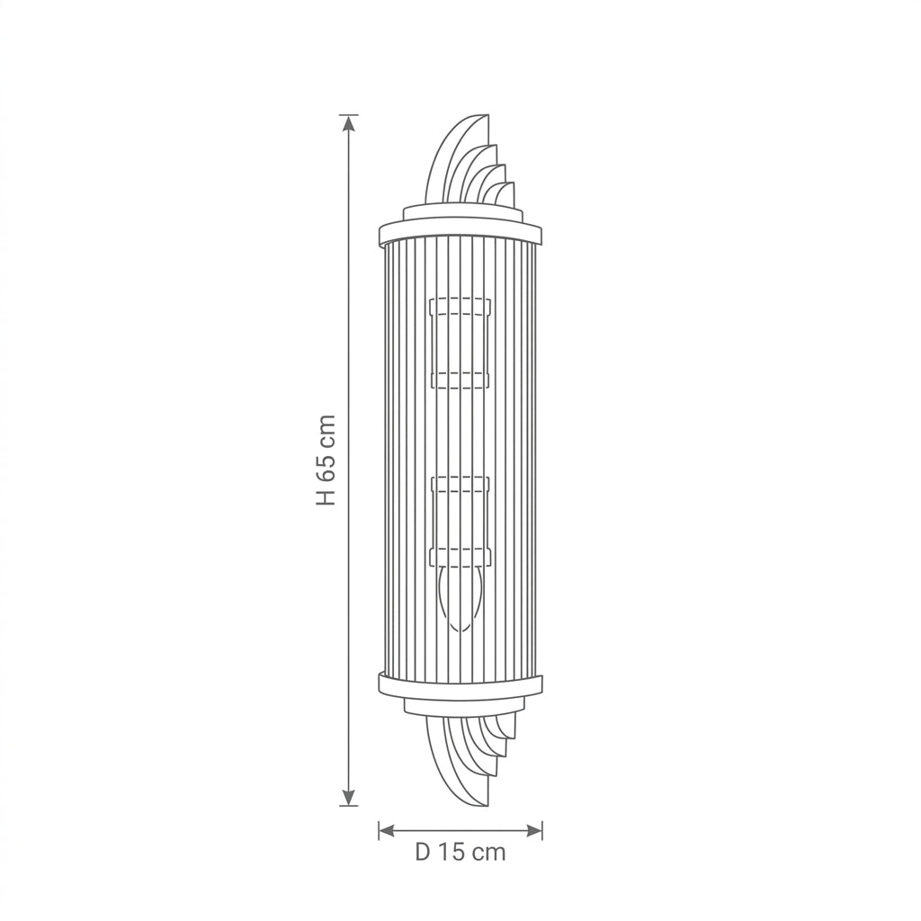 Gatsby Væglampe - Art Deco Elegance i Guld - - Wandlampe - {{ product_tags }