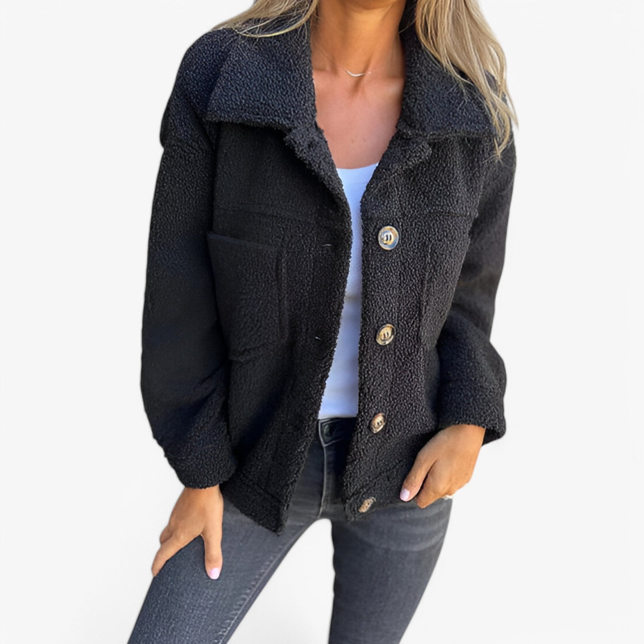 Aria | Uldjakke - hyggelig og elegant - - Aria | Uldjakke - hyggelig og elegant - €25 - {{ product_tags }