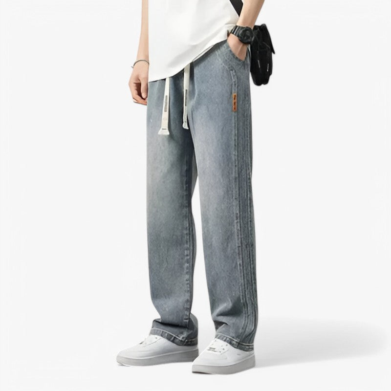 Jace | Denimbukser med brede ben - Trendy og komfortable - Retro blå - women's fashion - {{ product_tags }