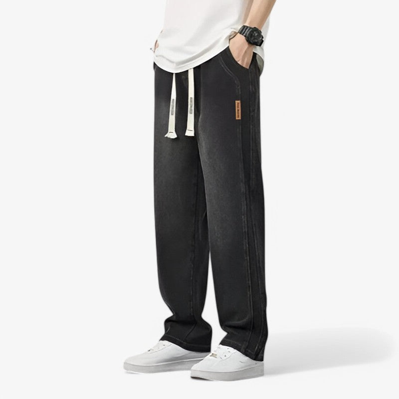 Jace | Denimbukser med brede ben - Trendy og komfortable - Mørk grå - women's fashion - {{ product_tags }