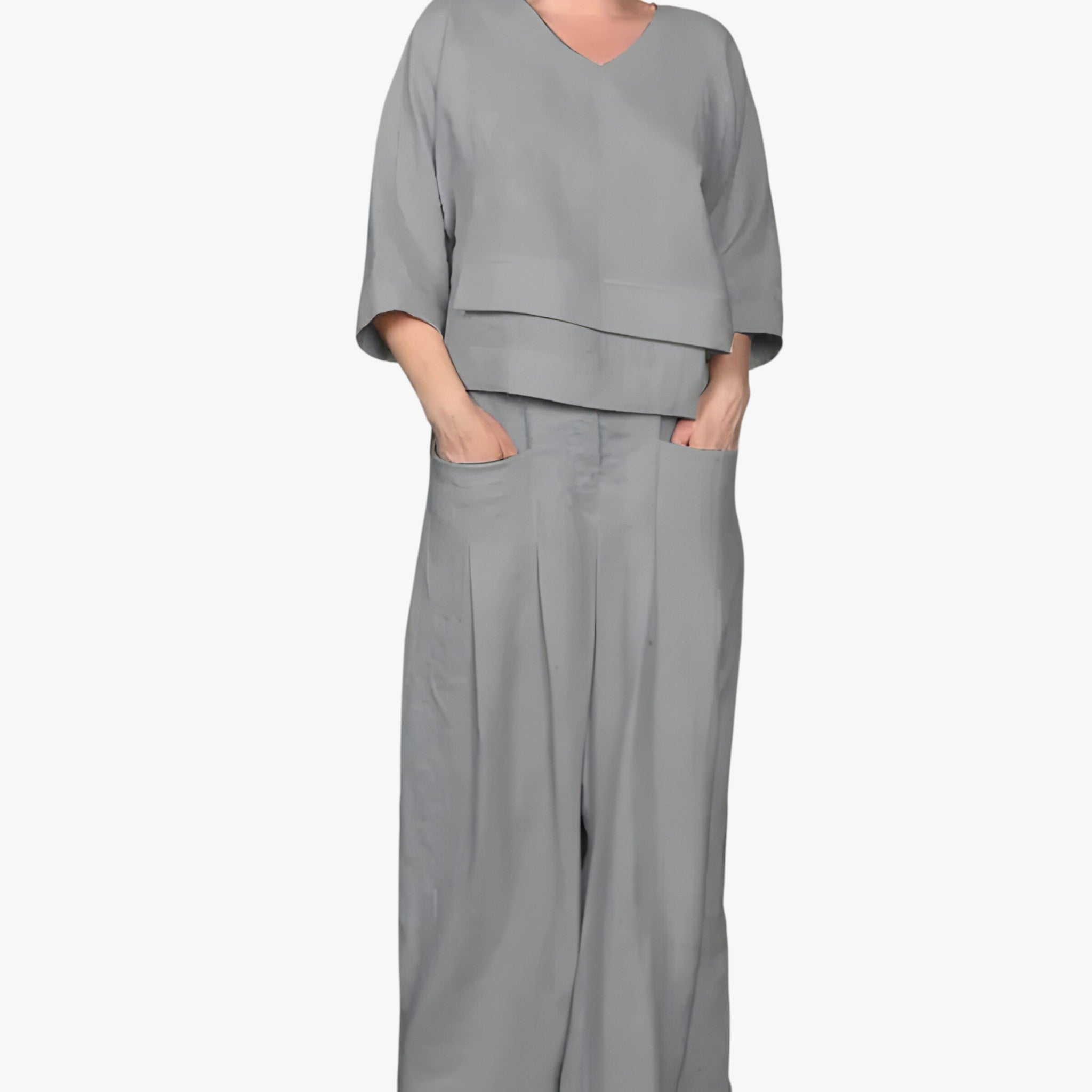 Heidi | Linnedsæt til kvinder - Grå - women's fashion - {{ product_tags }