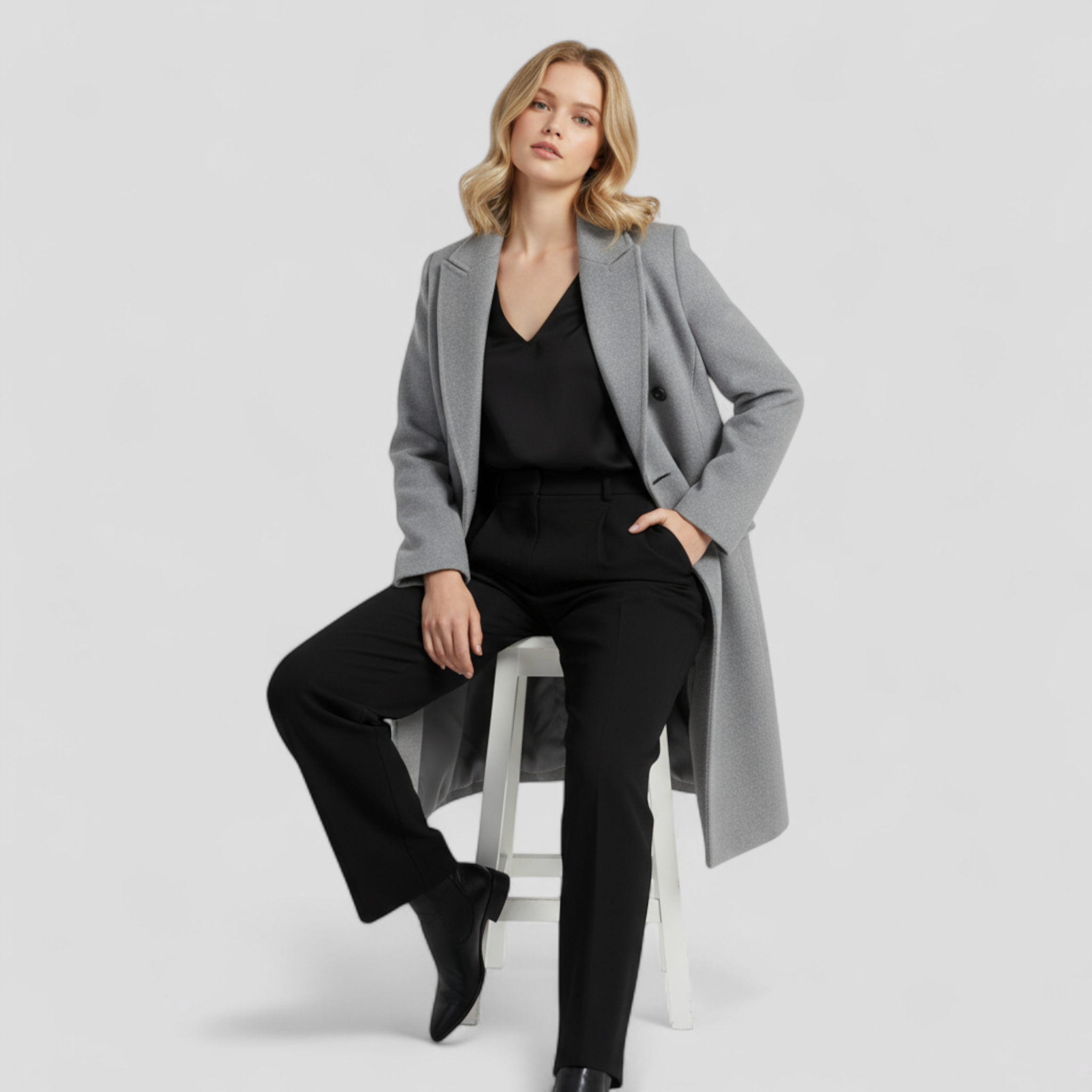 Darla | Elegant dame uldjakke: varm, blød og perfekt til kontoret - - Darla | Elegant dame uldjakke: varm, blød og perfekt til kontoret - €25 - {{ product_tags }