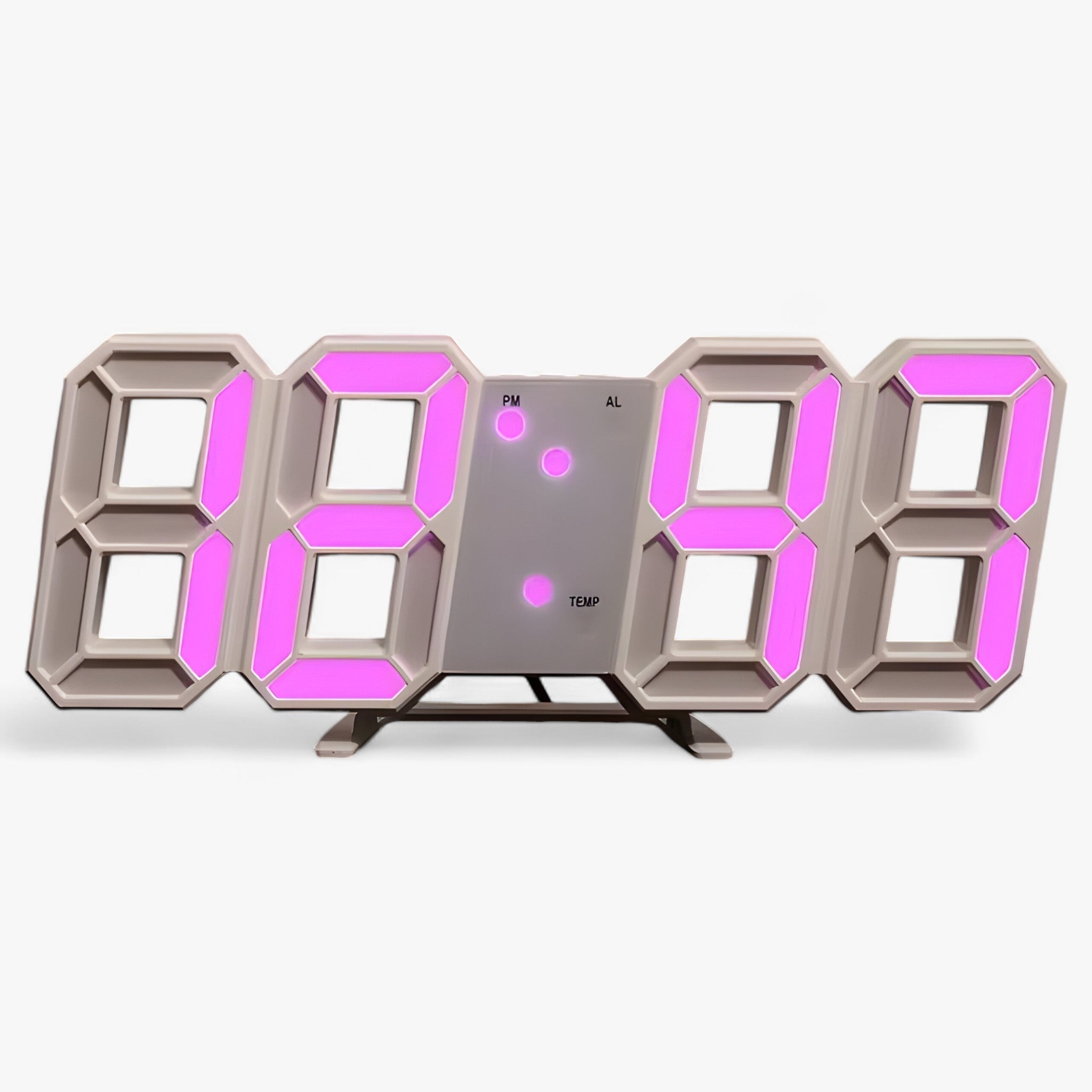 NordiClock | Vækkeur og digital ur - Multifunktionel elektronisk skærm - Hvid og violet - NordiClock | Vækkeur og digital ur - Multifunktionel elektronisk skærm- €25 - {{ product_tags }