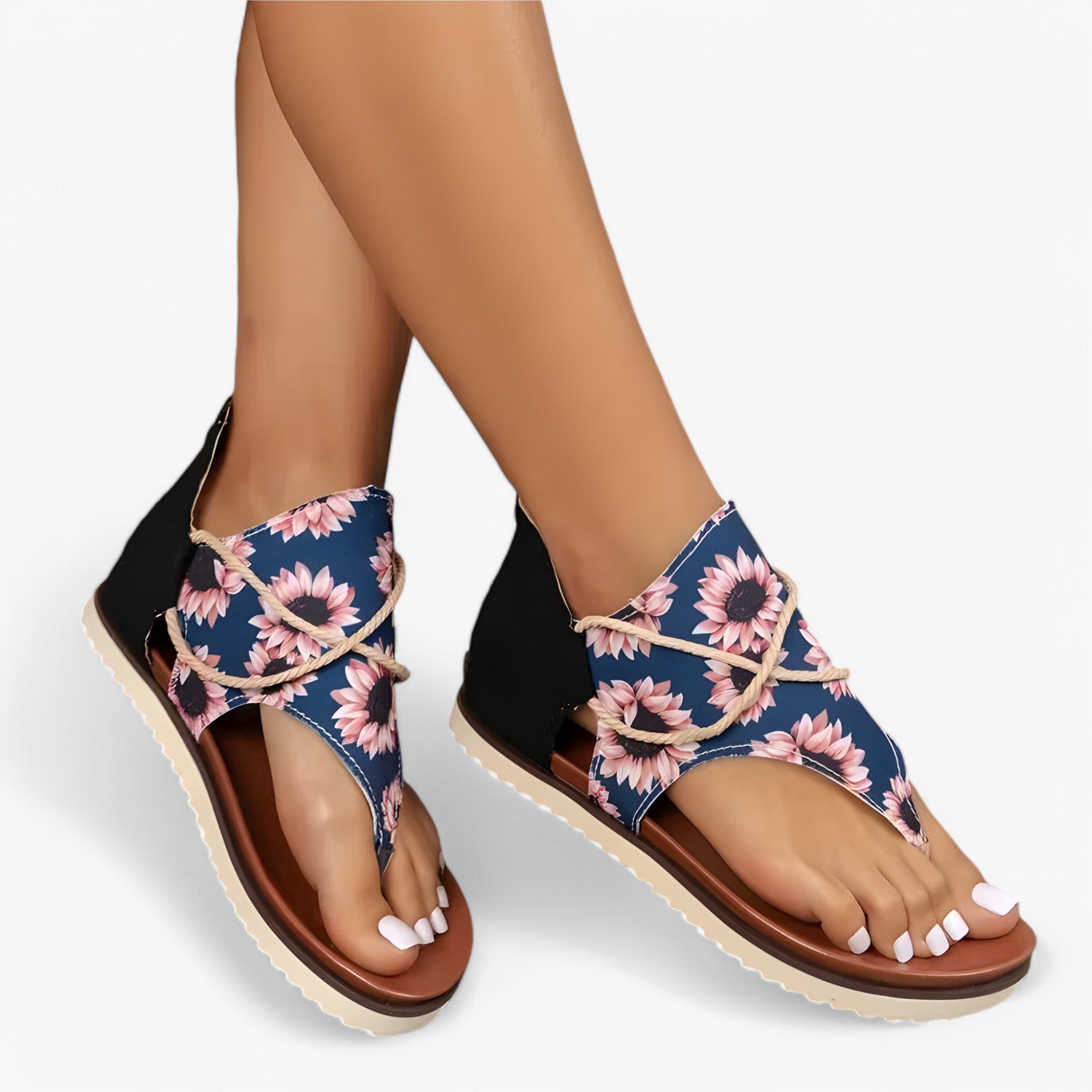 Emma | Fashionable Gladiator Sandals - Stilfulde damesandaler til et trendy look - Marineblå - women's fashion - {{ product_tags }