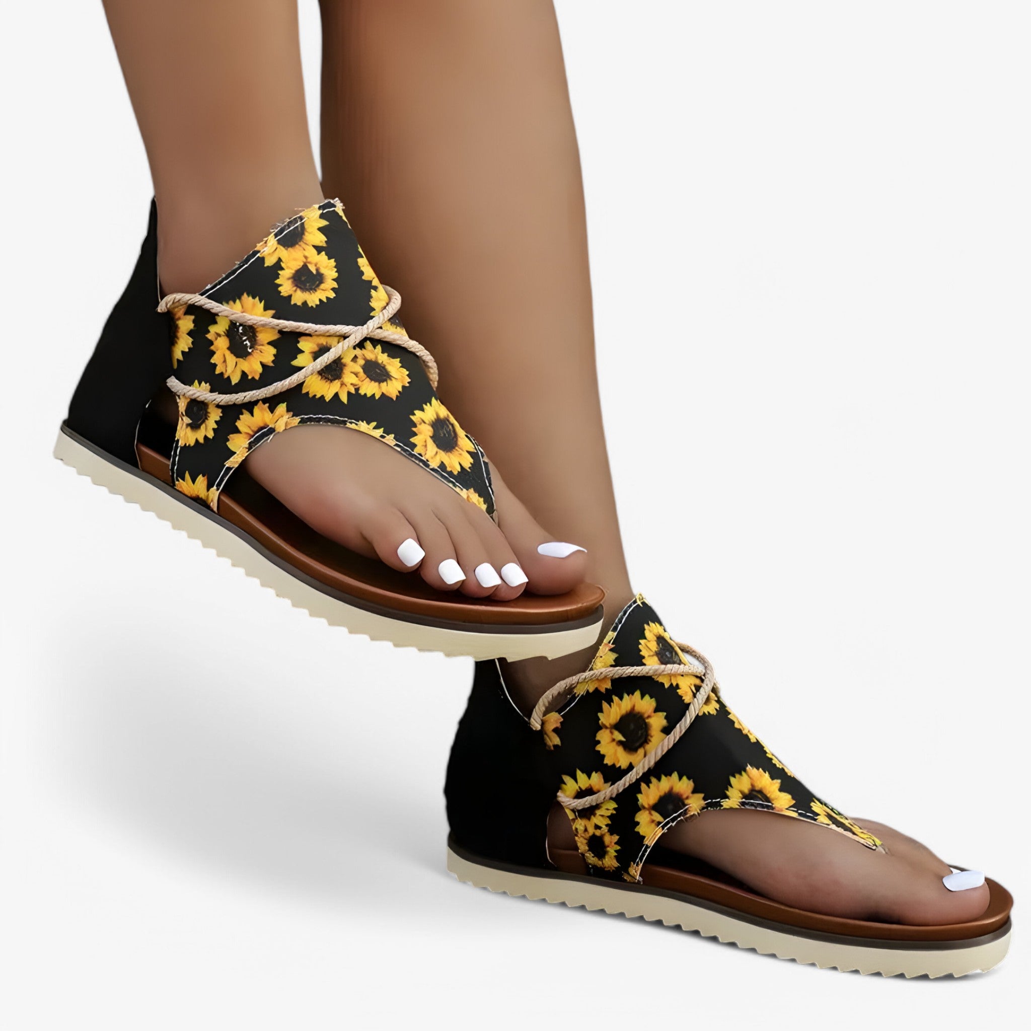 Emma | Fashionable Gladiator Sandals - Stilfulde damesandaler til et trendy look - Gul - women's fashion - {{ product_tags }
