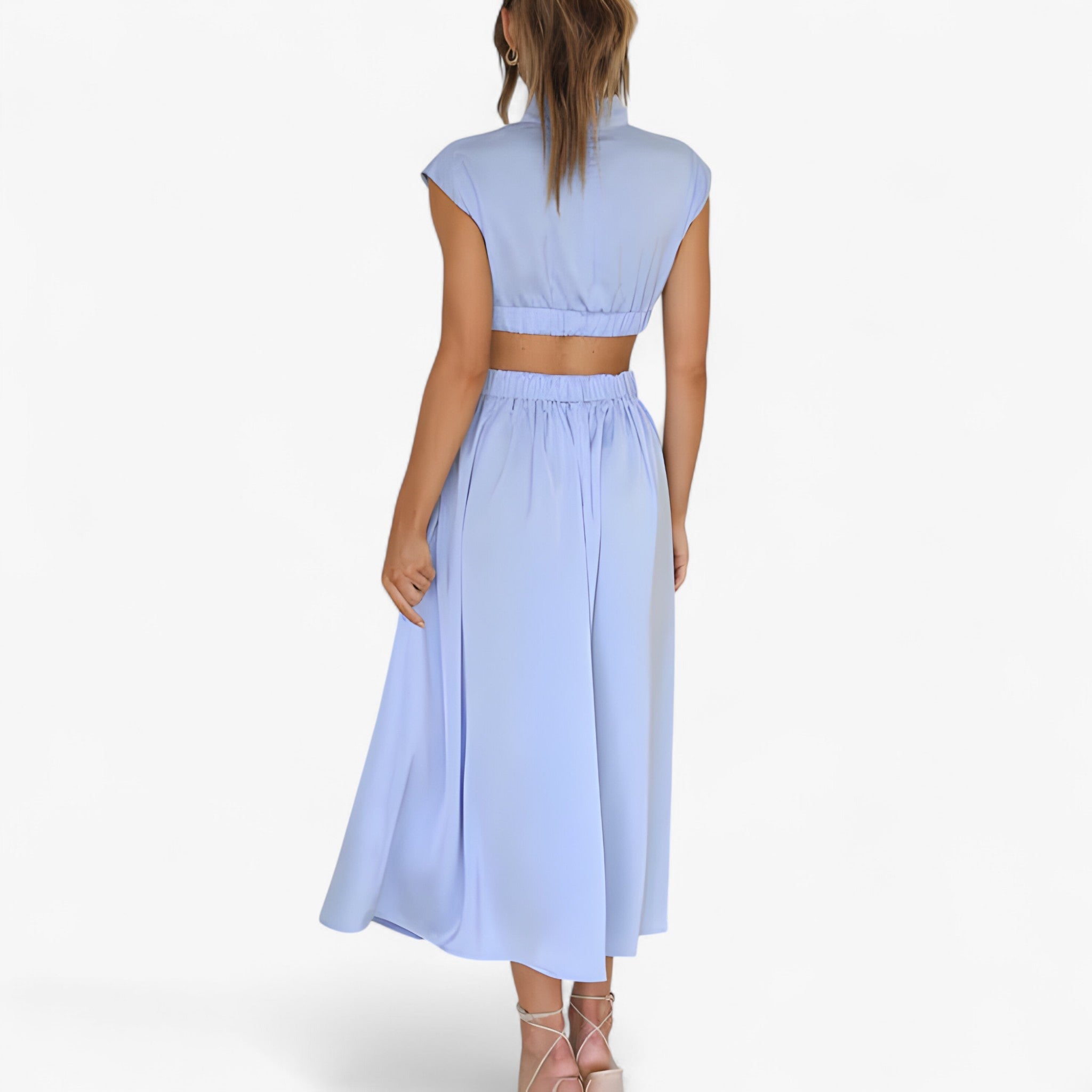 Elena | Elegant kjole med høj hals - - women's fashion - {{ product_tags }