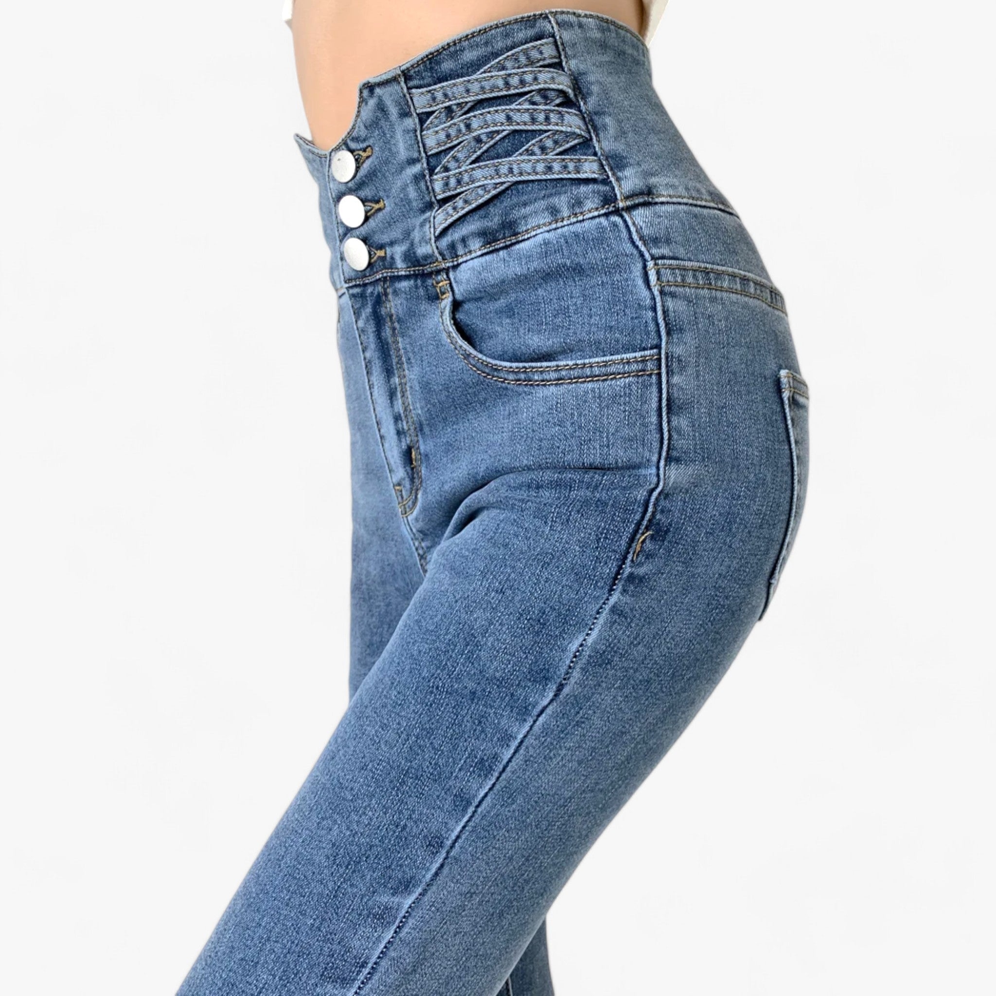Nina | Skinny Pencil Jeans - Slim stretch for en flatterende pasform - - Nina | Skinny Pencil Jeans - Slim stretch for en flatterende pasform - €25 - {{ product_tags }