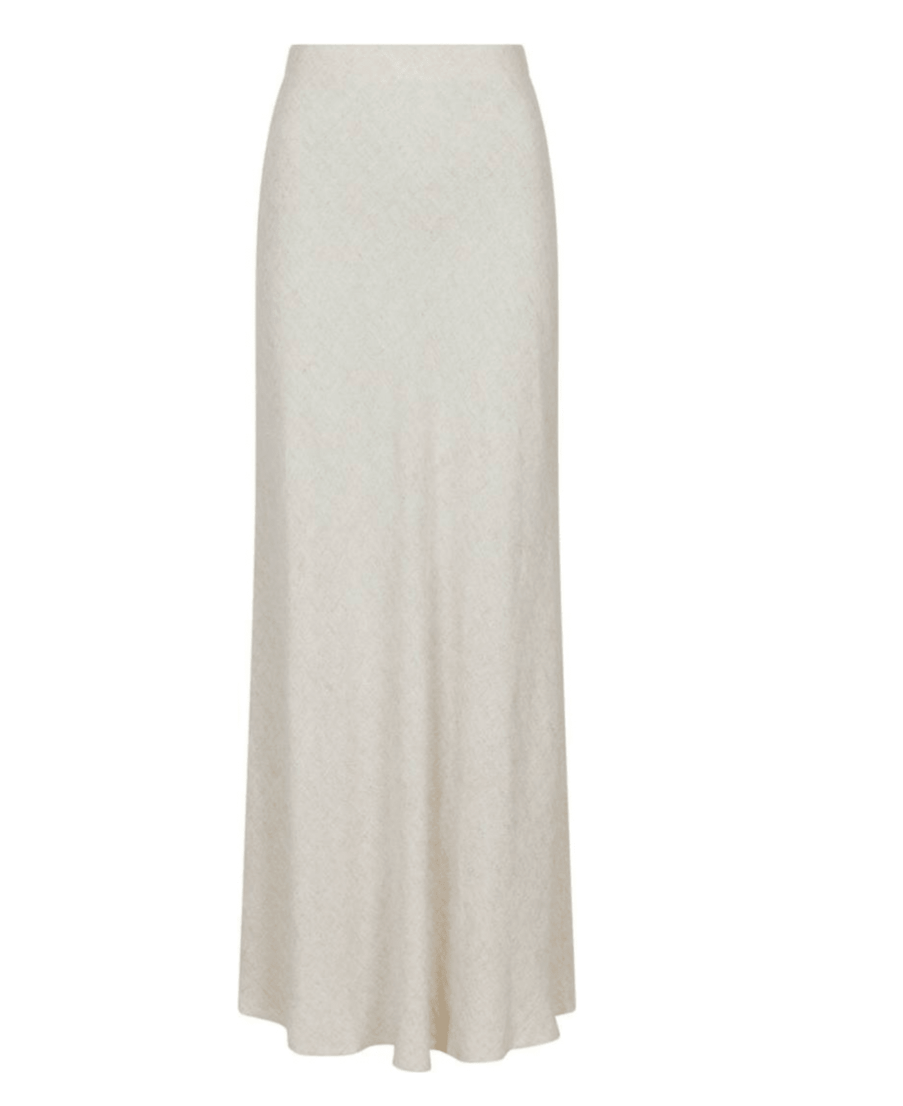 Lang hør satin nederdel i elegant perlebeige - - rok - {{ product_tags }