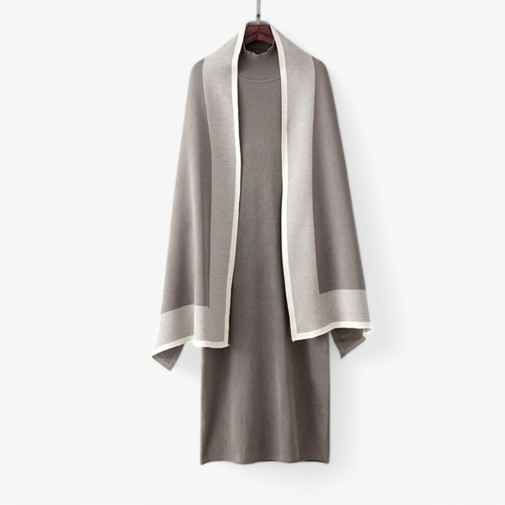 Vivian | Prescott Strikket 2-delt Sæt - Grå - women's fashion - {{ product_tags }