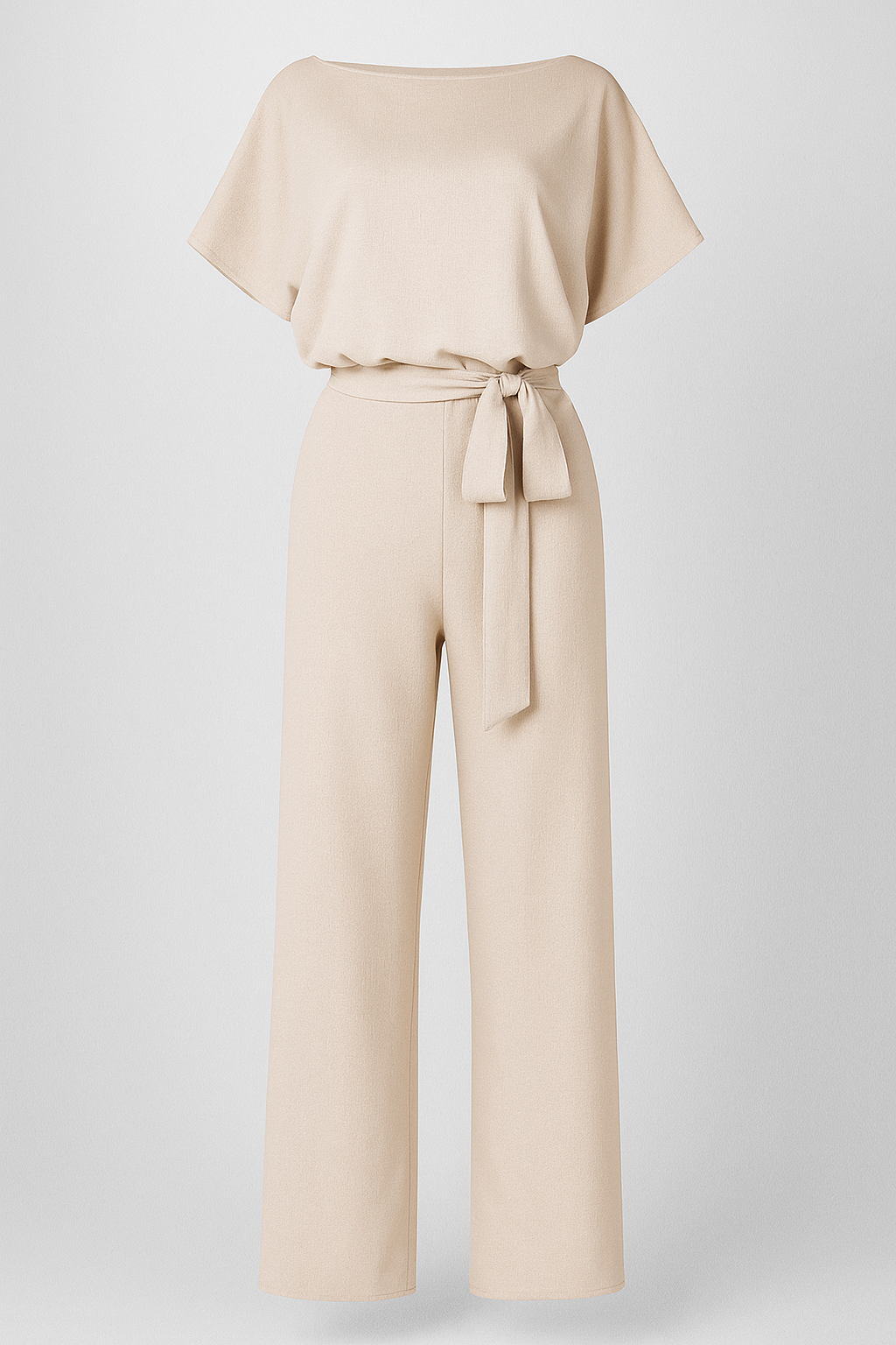 Wolff | Elegant dames jumpsuit med taljegjord og flydende ærmer - Beige - Wolff | Elegant dames jumpsuit med taljegjord og flydende ærmer- €25 - {{ product_tags }