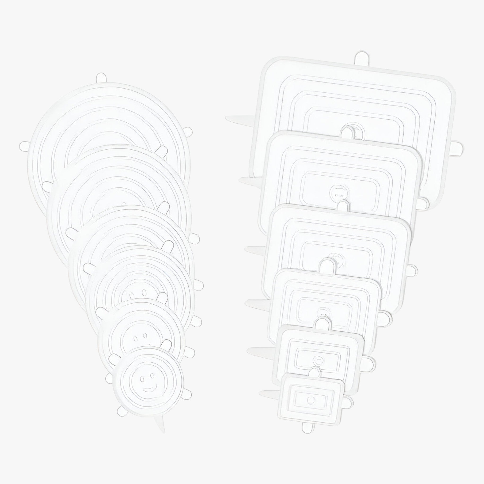 12 stk Silikone Dæk | Bæredygtige, genanvendelige maddække - Hvide SÆT - house & garden - {{ product_tags }