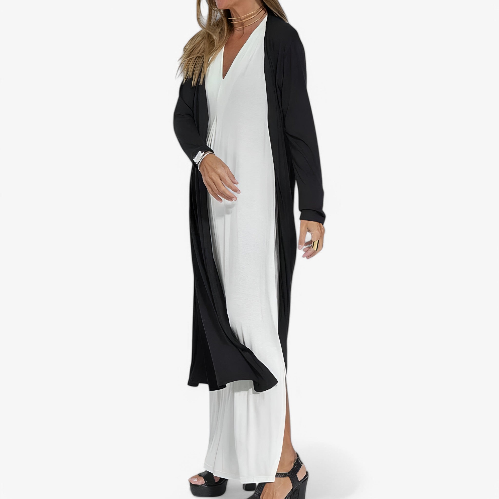 Helen | Lang kjole med gratis cardigan - Chic og komfortabel - - women's fashion - {{ product_tags }