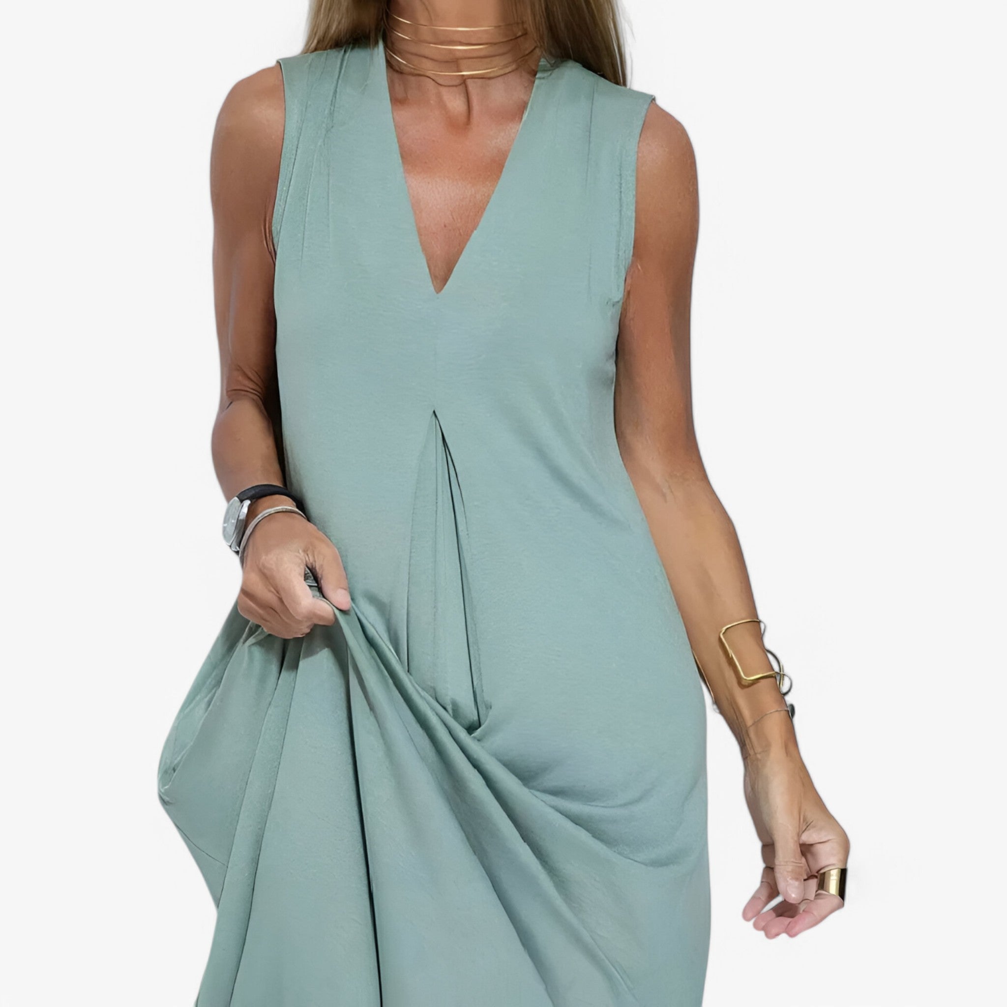 Helen | Lang kjole med gratis cardigan - Chic og komfortabel - - women's fashion - {{ product_tags }