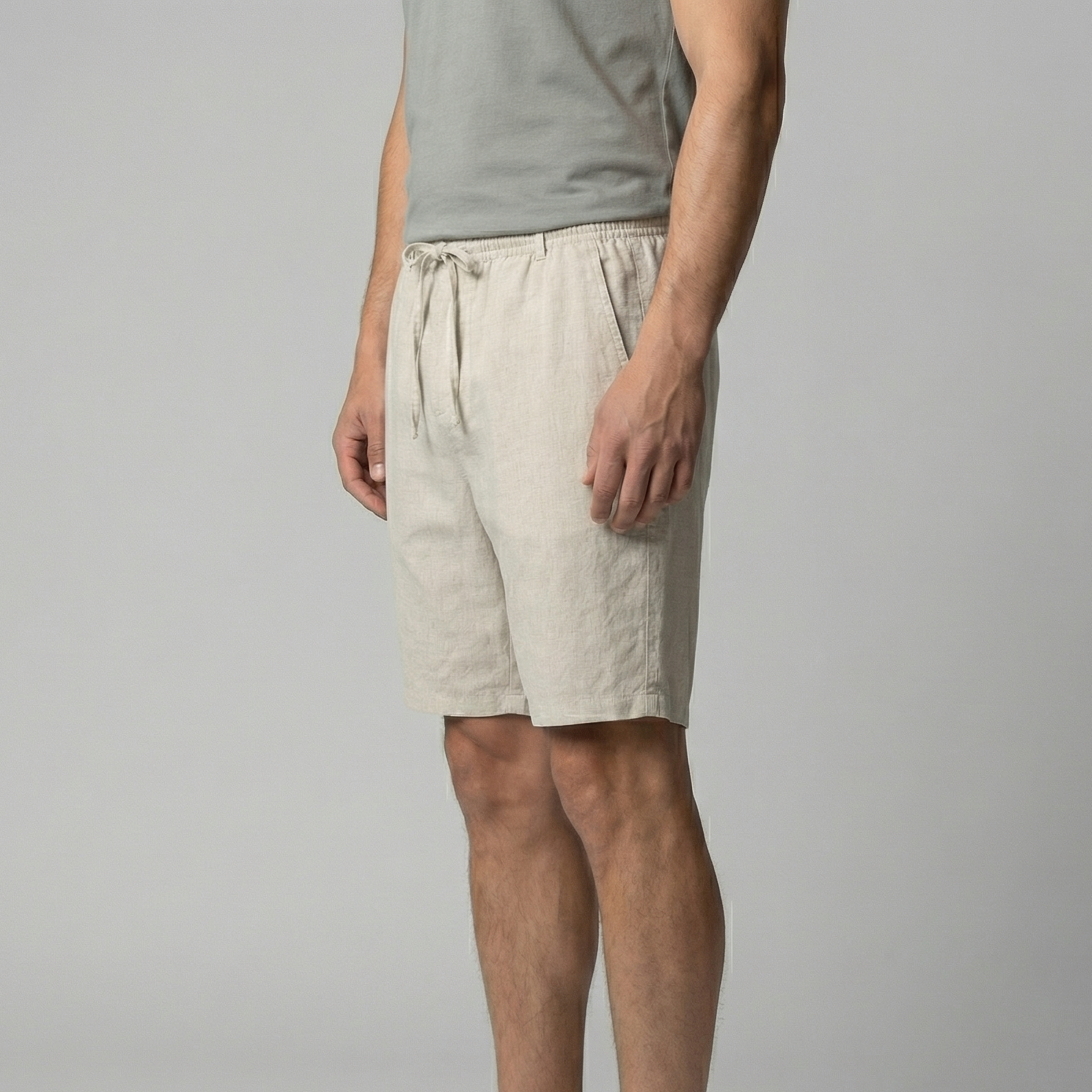 Herreshorts korte til sommer, afslappet pasform, åndbar