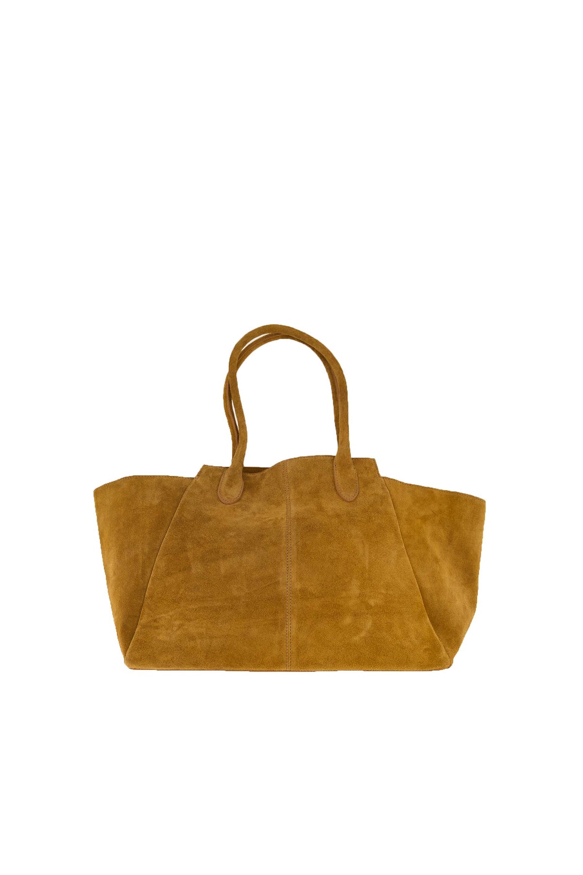 Suede Shopper Taske - Mellembrun - Bag - {{ product_tags }