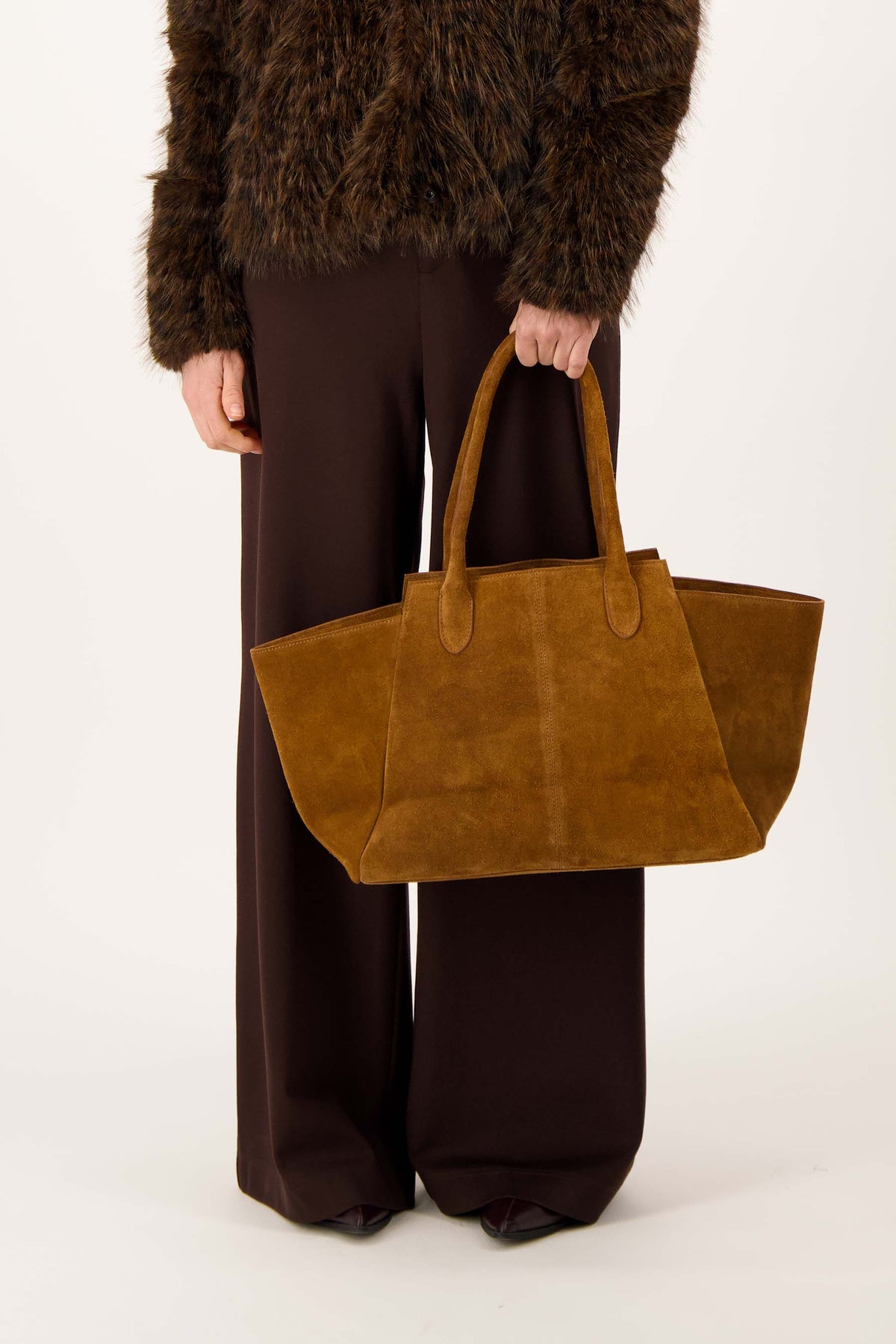 Suede Shopper Taske - - Bag - {{ product_tags }
