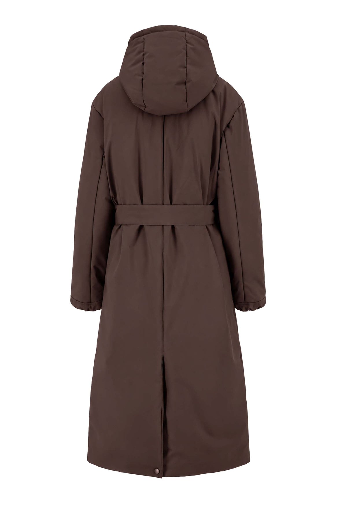 Lang Vatteret Frakke med Baelte - - Coat - {{ product_tags }