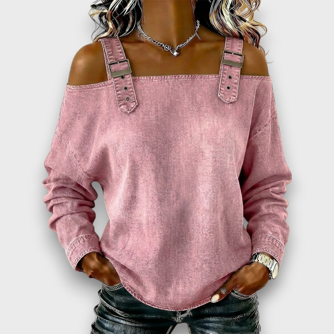 Elama – Off-Shoulder Denimtop
